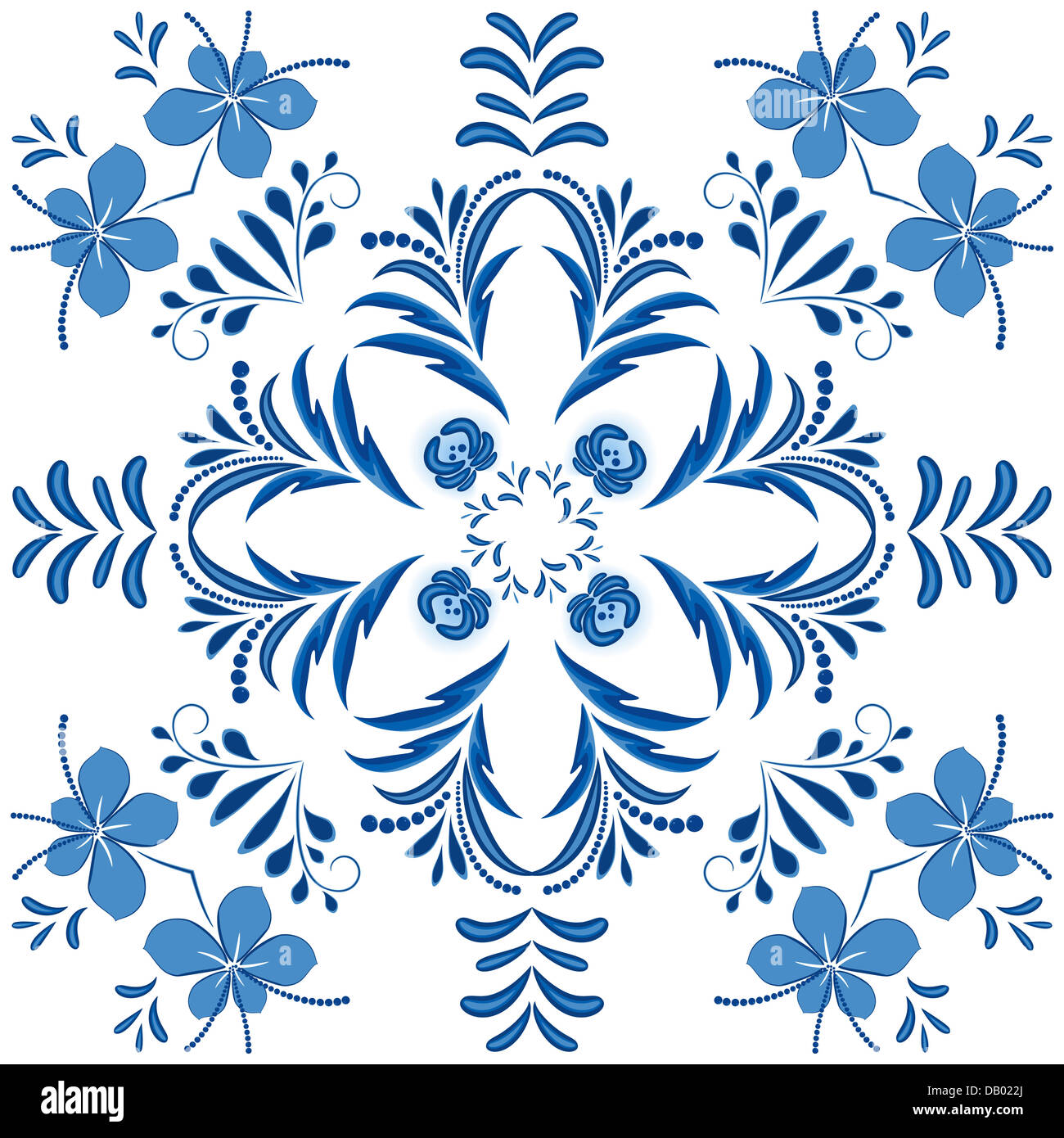 Parure vintage floral design. Banque D'Images