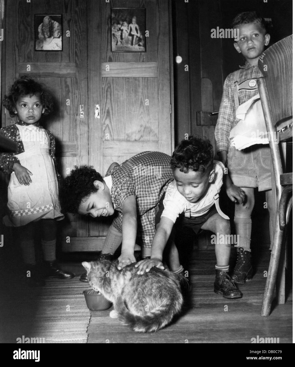 Période d'après-guerre, gens, Allemagne, enfants de guerre, enfants de guerre allemands, Ecole d'Humanite, Hasliberg, Canton de Berne, début des années 1950, droits additionnels-Clearences-non disponible Banque D'Images