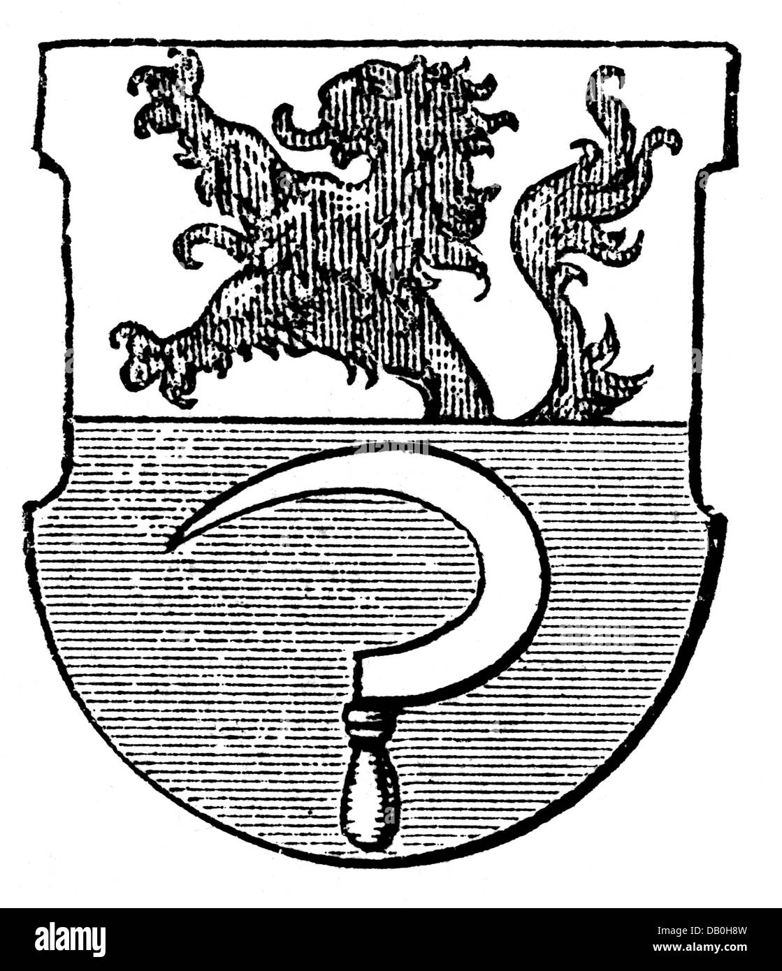 heraldry, armoiries, Allemagne, armes de ville, Remscheid, gravure en bois, 1893, droits additionnels-Clearences-non disponible Banque D'Images