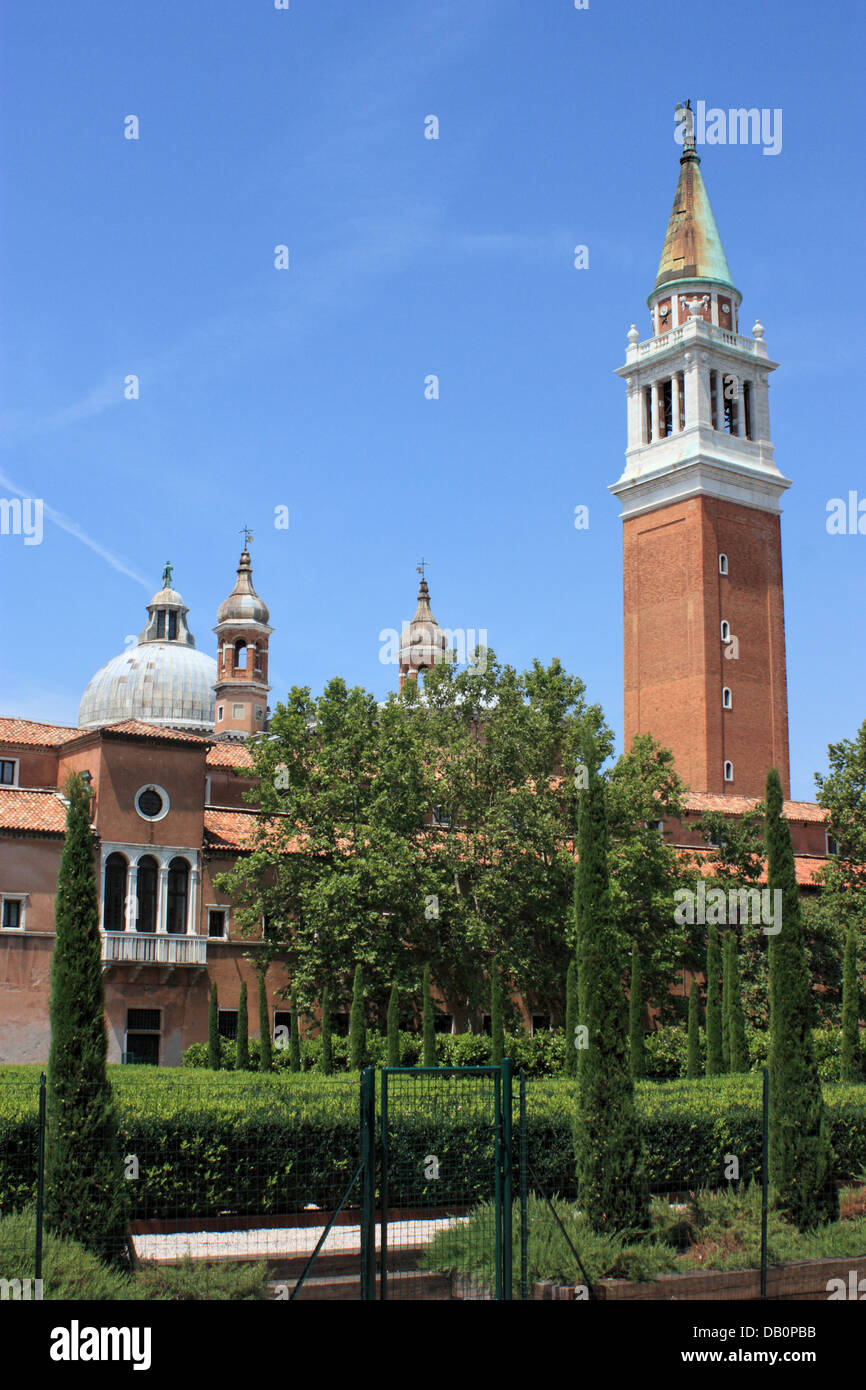 Clocher de Isola di San Giorgio Maggiore, à Venise Banque D'Images