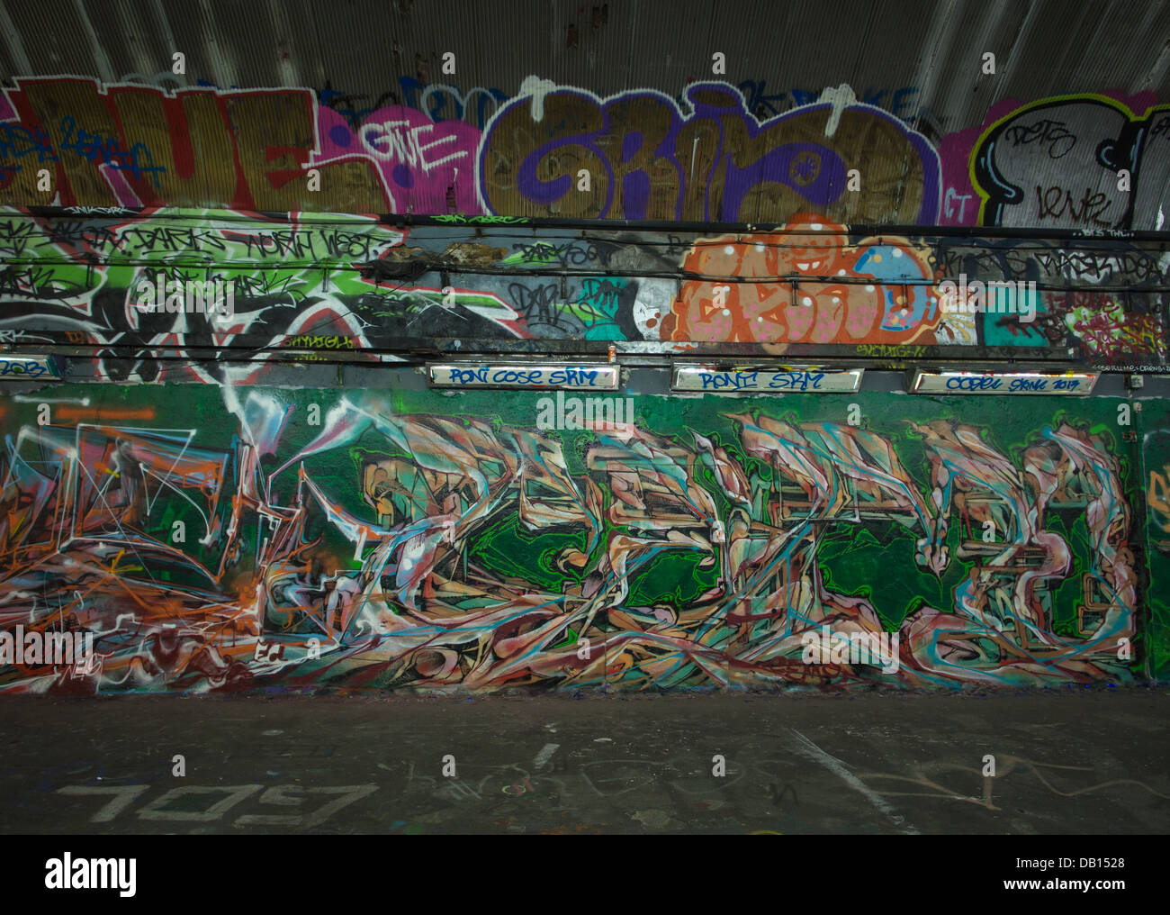 Leake Street, Londres. Tunnel Graffiti Banque D'Images