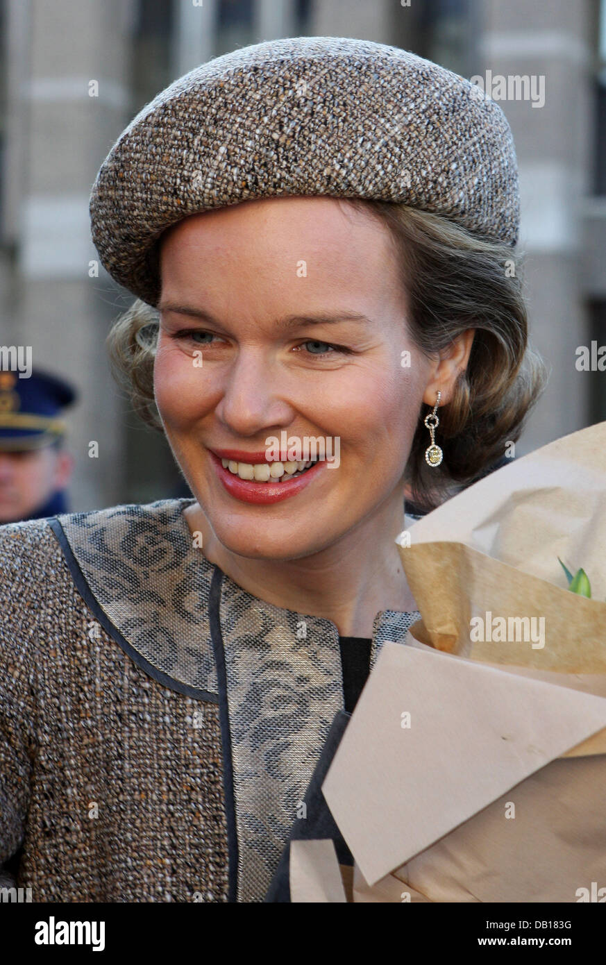 La Princesse Mathilde assiste à la "célébrations" Koningsfeest à Bruxelles, Belgique, 15 novembre 2007. Un certain nombre d'étudiants ont protesté contre la monarchie pendant l'événement. Certains ont été pris dans costudy par la police. Photo : Albert Nieboer (Pays-Bas) Banque D'Images