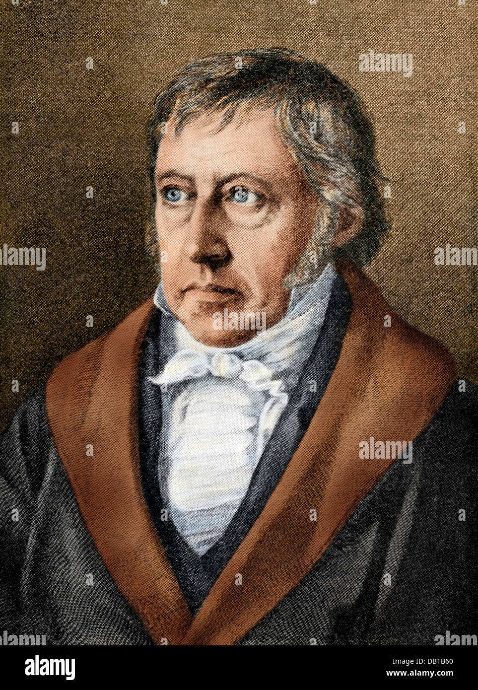 Georg Wilhelm Friedrich Hegel. Demi-teinte de couleur numérique de reproduction d'une peinture par Selbers Banque D'Images
