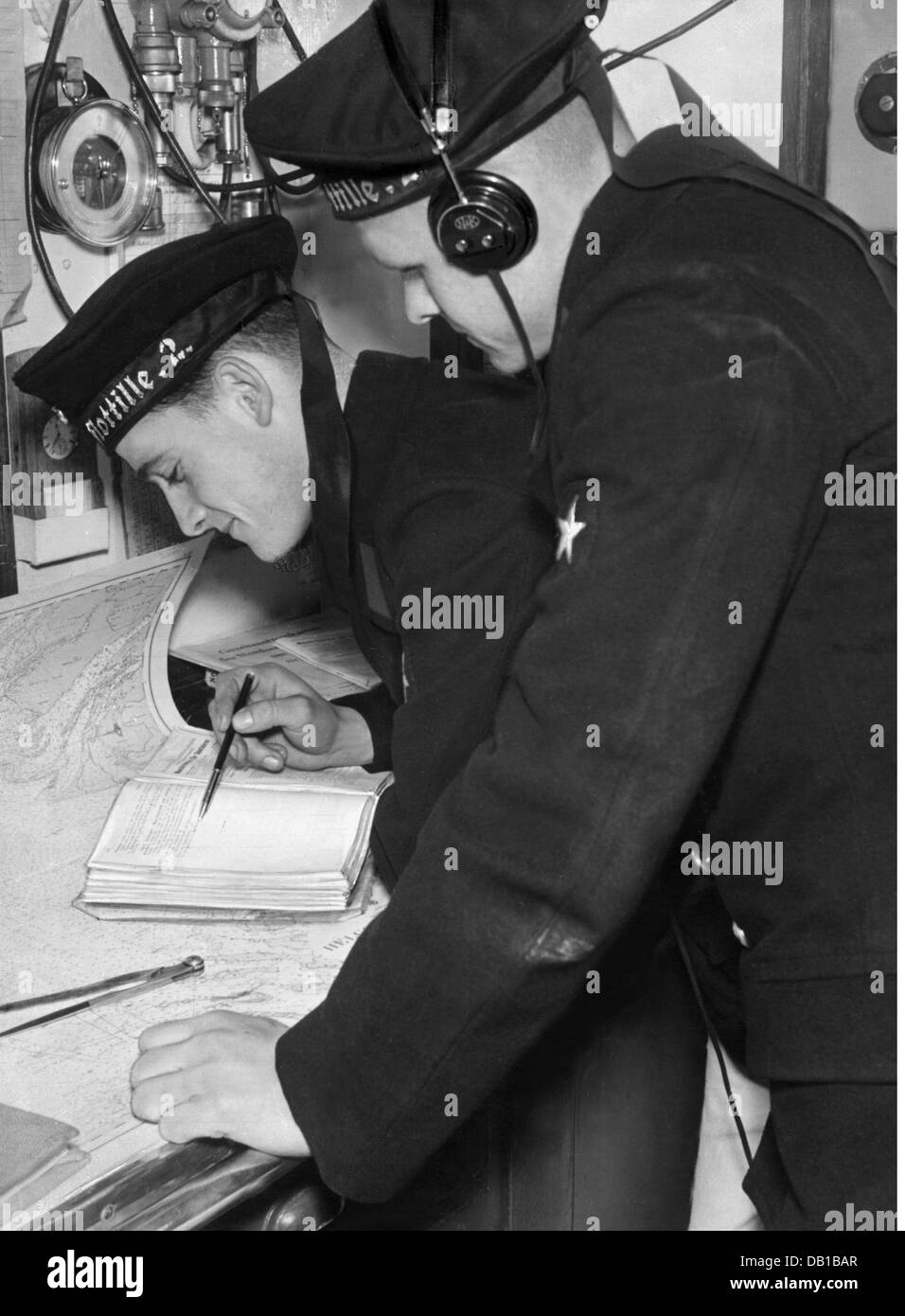 Nazisme / National socialisme, militaire, marine, salle radio d'un mineur, 1939, droits additionnels-Clearences-non disponible Banque D'Images