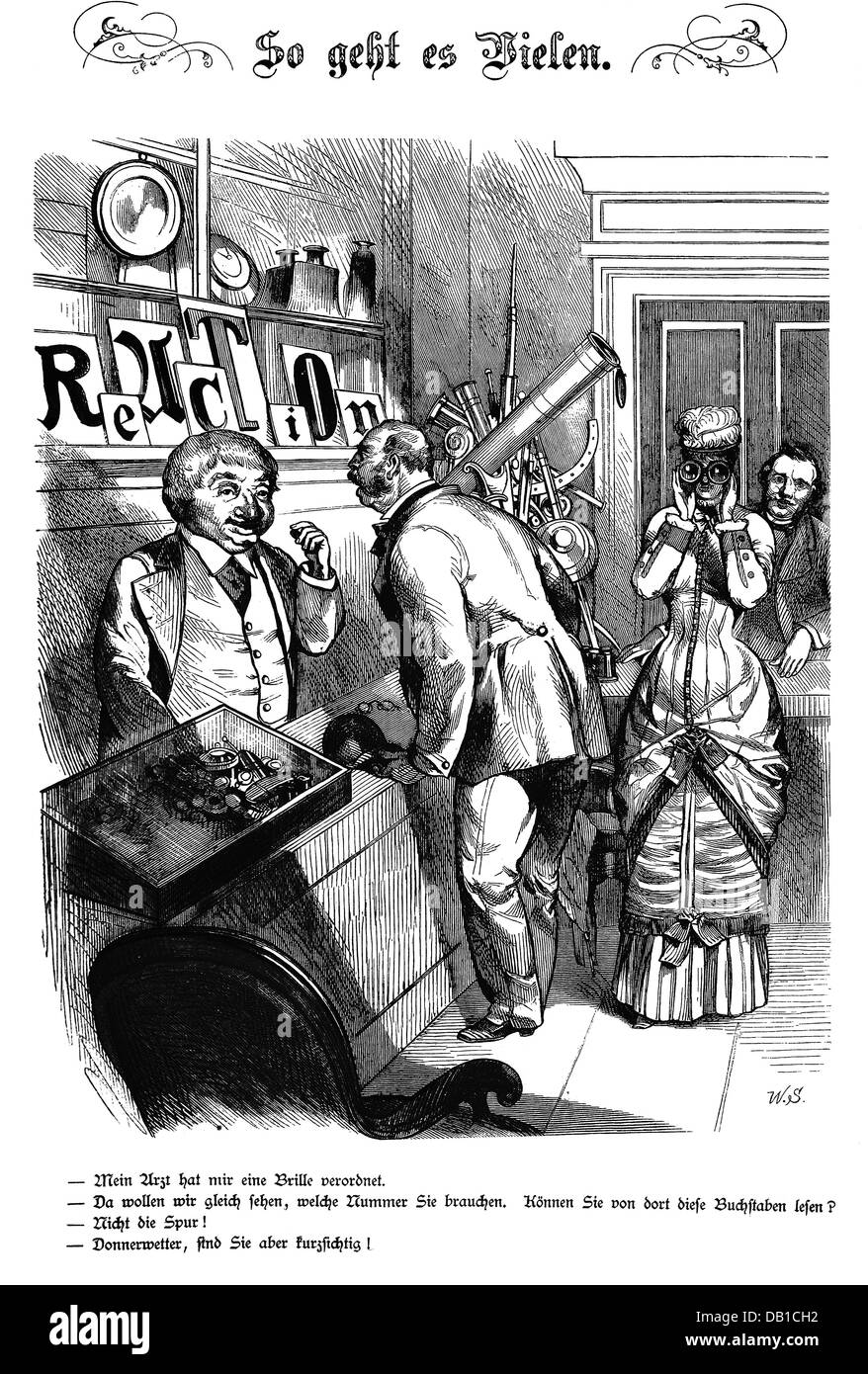 Presse / médias, magazines, 'Der Kladderadatsch', numéro 32, numéro 38/39, 'o geht es vielen' (c'est une affliction commune), gravure en bois de Wilhelm Scholz (1824 - 1893), Berlin, 24.8.1879, droits additionnels-Clearences-non disponible Banque D'Images