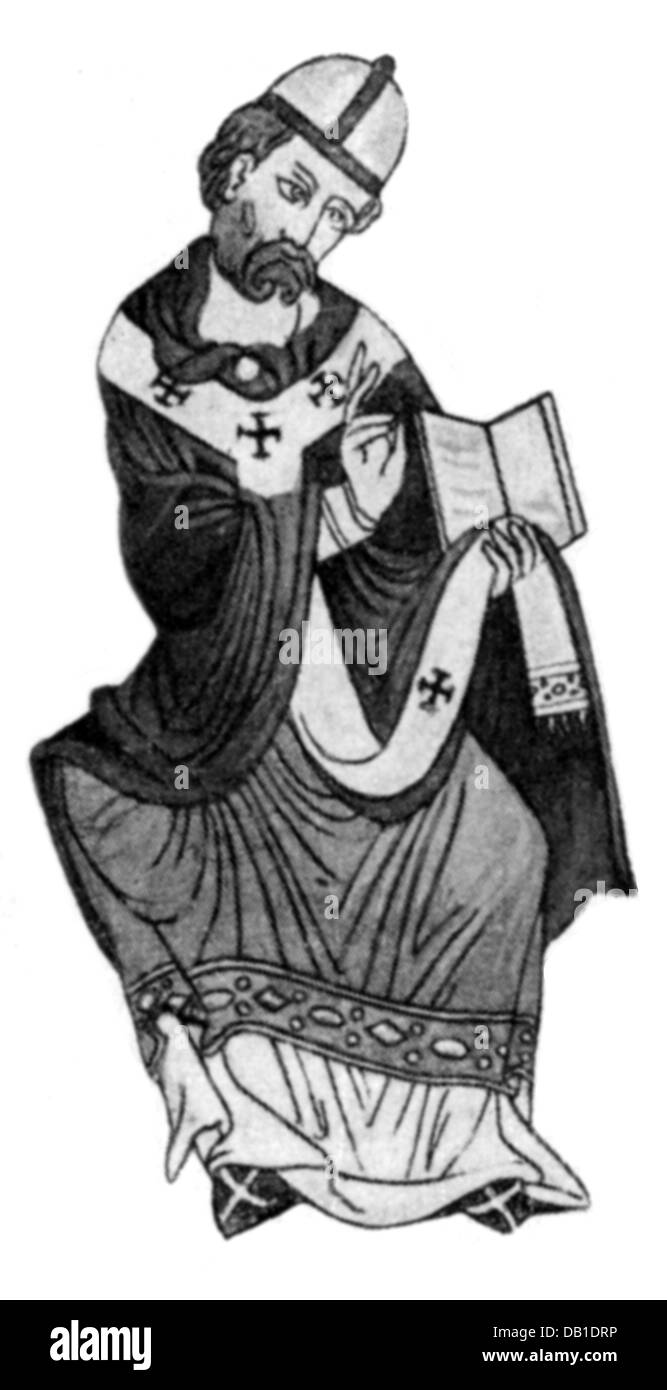 Religion, ecclésiastique, Pape, déploiement du veston papal, 11ème siècle, après l'illustration contemporaine, Christianisme, clergé, vêtements, Rome, Eglise romaine, évêque, évêques, âges moyens, historique, historique, médiéval, hommes, homme, homme, peuple, droits additionnels-Clearences-non disponible Banque D'Images