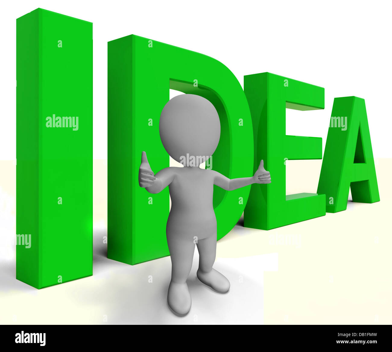 Idée Concept montre Mot pensées et la créativité Banque D'Images