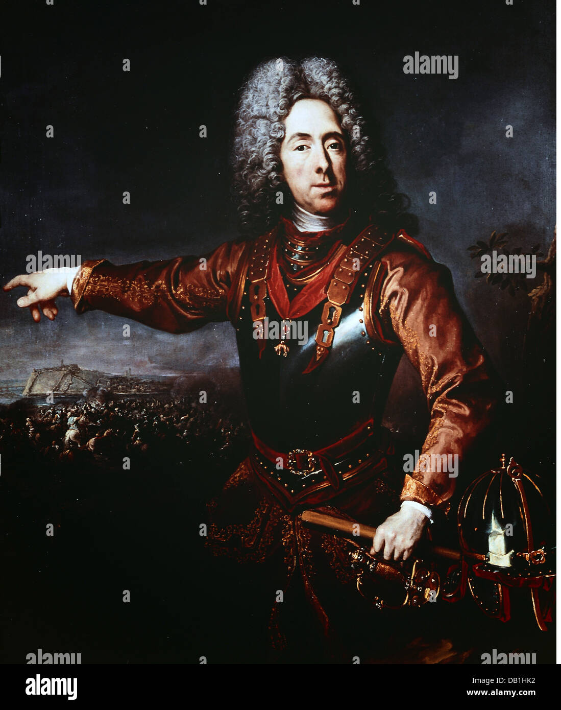 Eugene, 18.10.1663 - 21.4.1736, Prince de Savoy-Carignan, général impérial, demi-longueur, peinture de Jacob van Schuppen, 1718, Banque D'Images