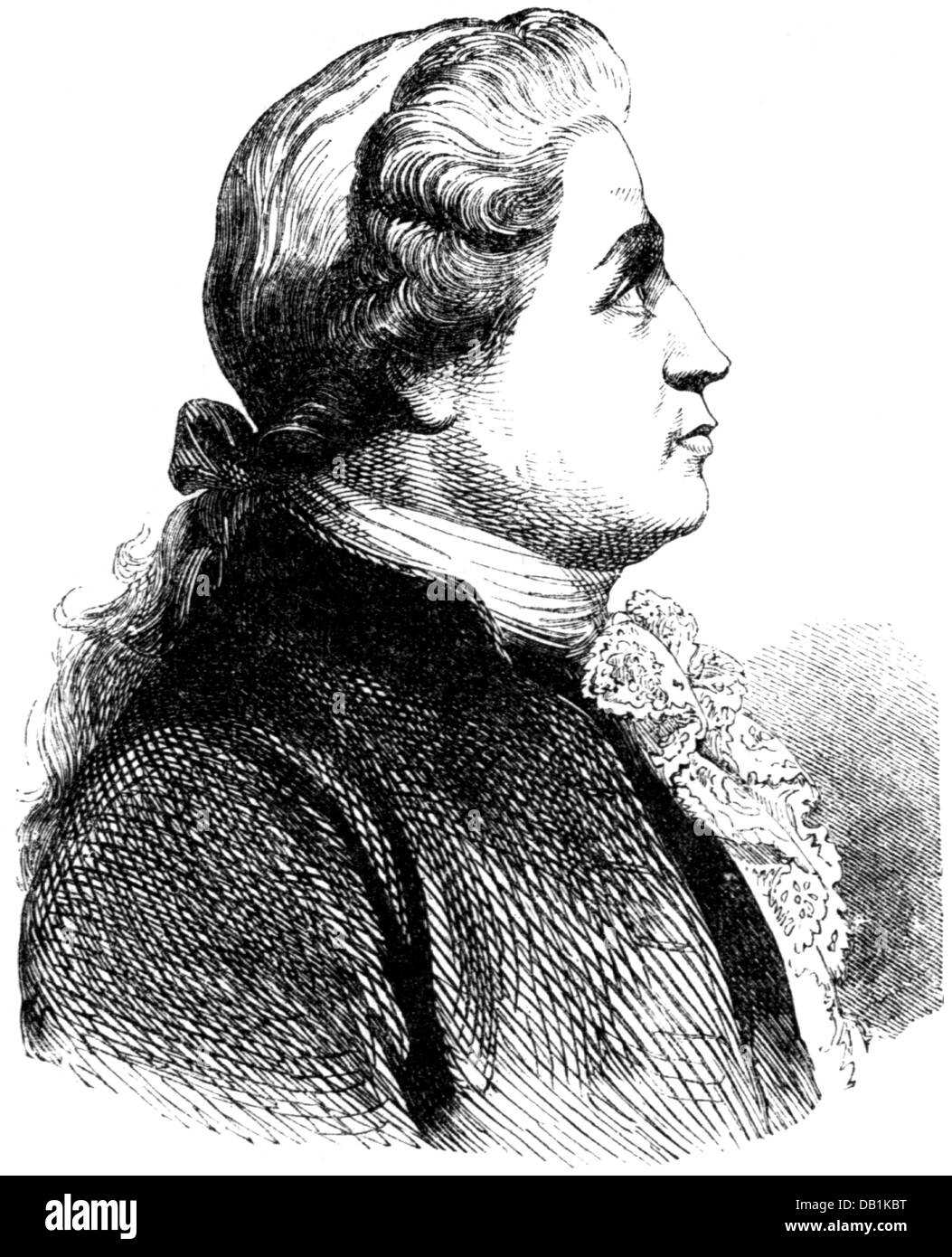 Forster, Johann Georg, 27.11.1754 - 10.1.1794, l'allemand des sciences naturelles, portrait avec signature, gravure sur bois, 19e siècle, Banque D'Images