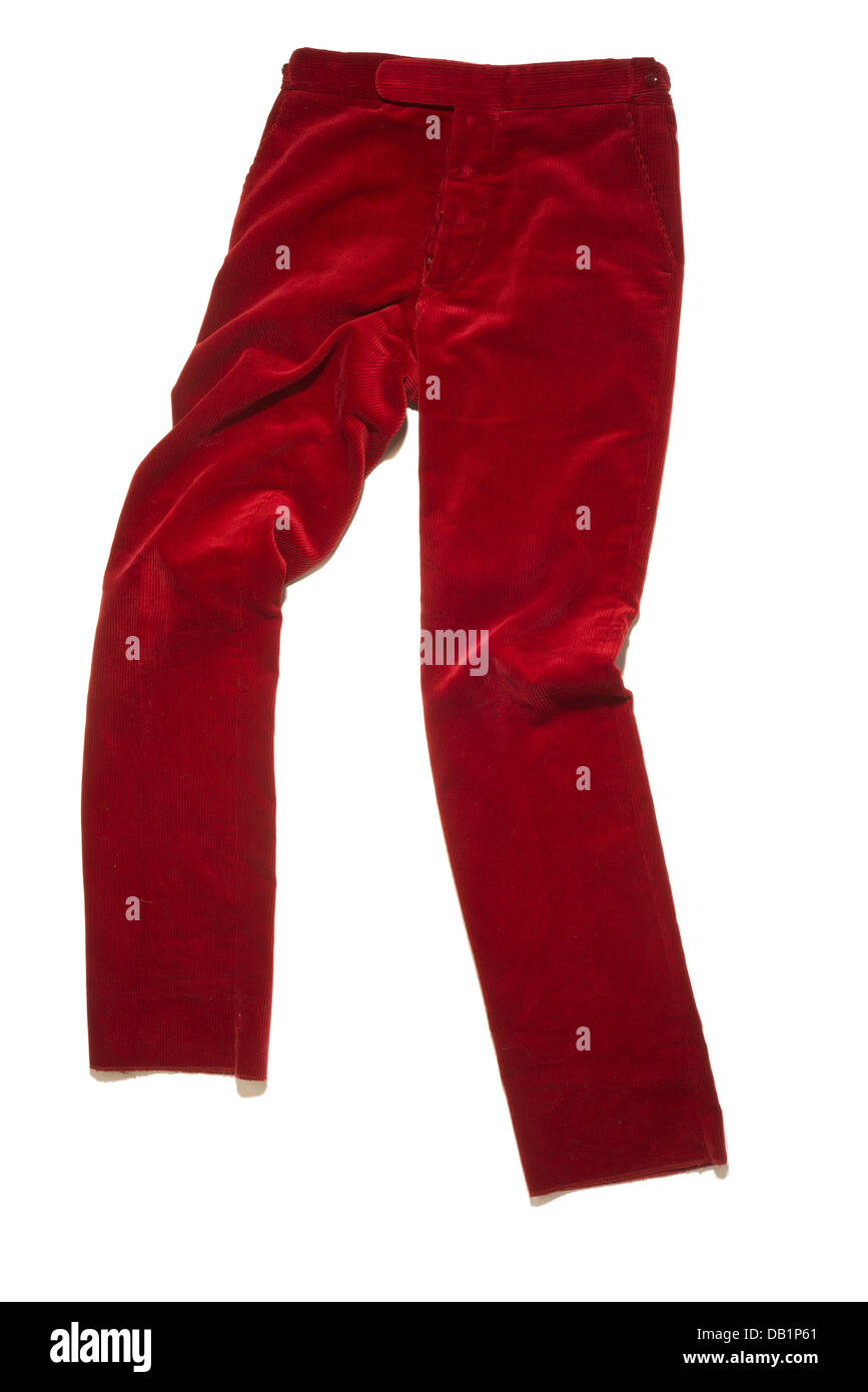 Pantalon velours rouge Banque D'Images