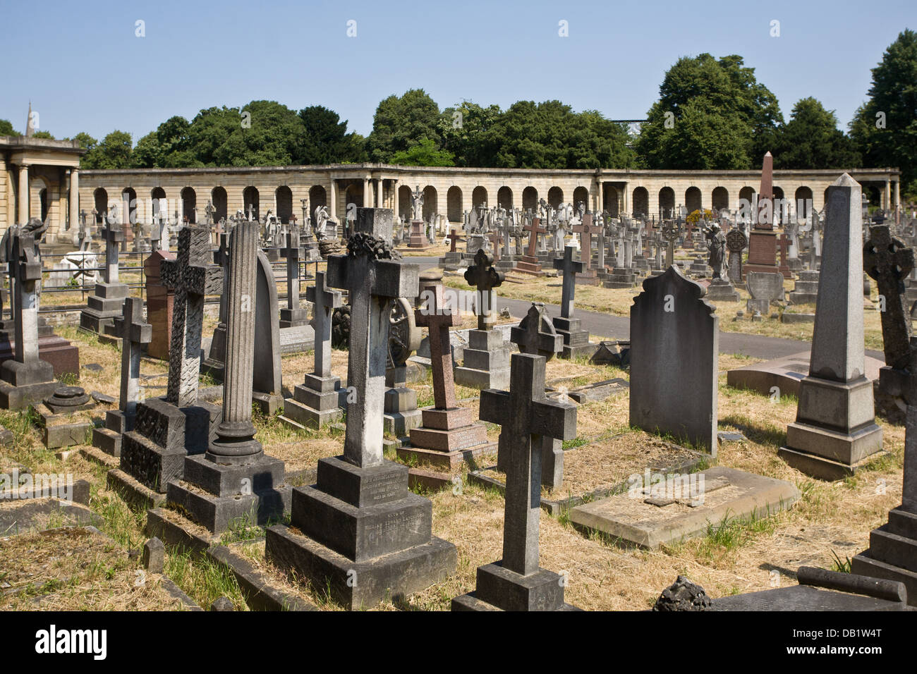 Cimetière de Brompton, Londres, Angleterre, Royaume-Uni Banque D'Images