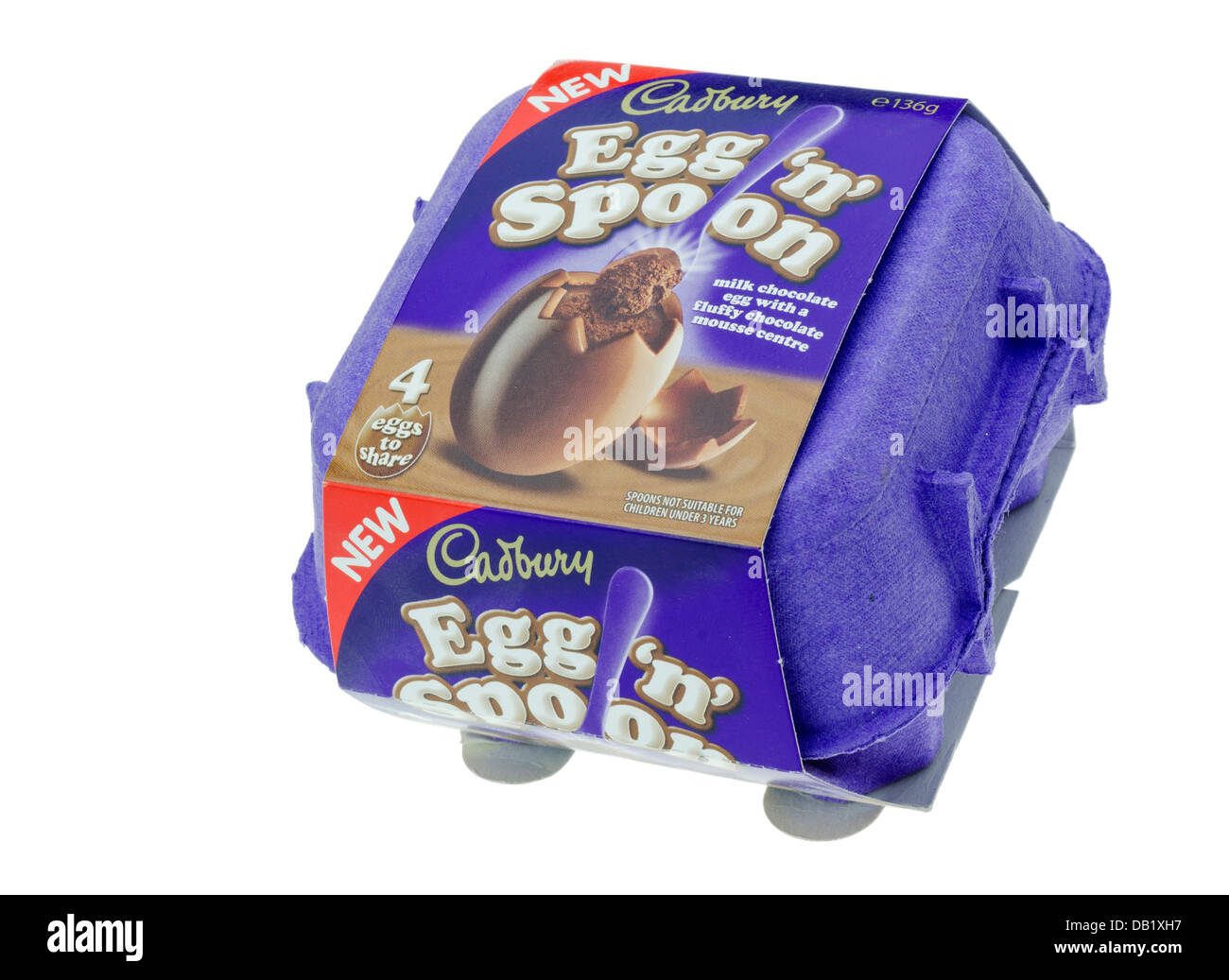 Oeufs Cadbury 'n' Spoon Des Œufs en chocolat. Banque D'Images