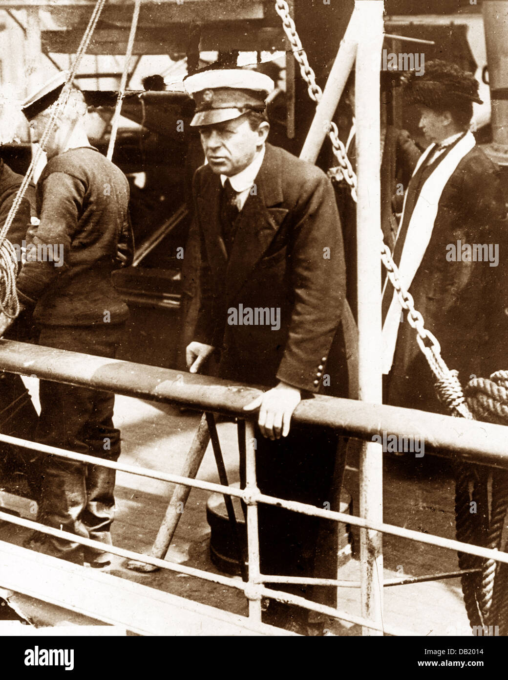 L'expédition de Scott, le Capitaine Scott sur le Terra Nova en 1910 Banque D'Images