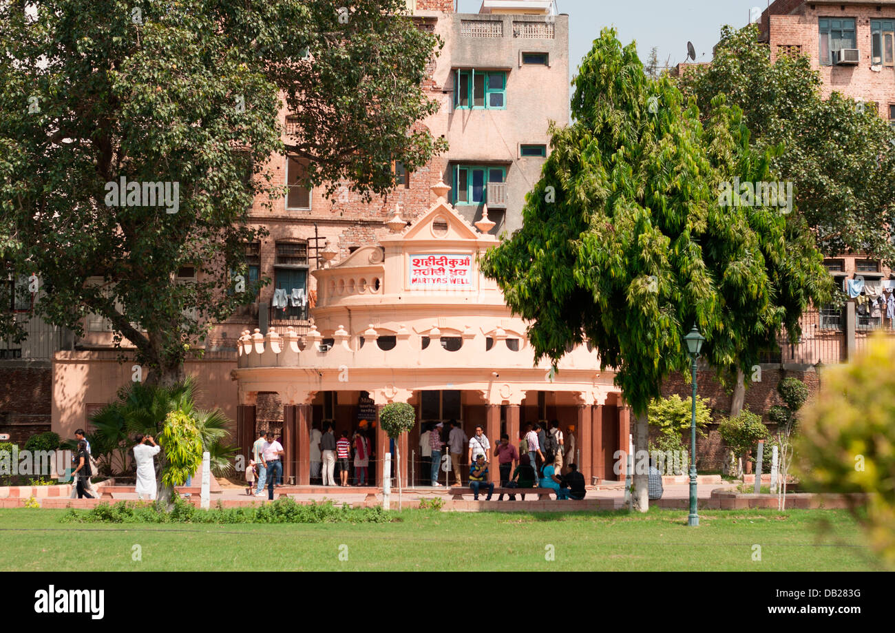 Jardin de Jallianwala Bagh, dans le nord de la ville indienne d'Amritsar, lieu du massacre par le Brigadier-général Reginald E.H. Dyer. Banque D'Images