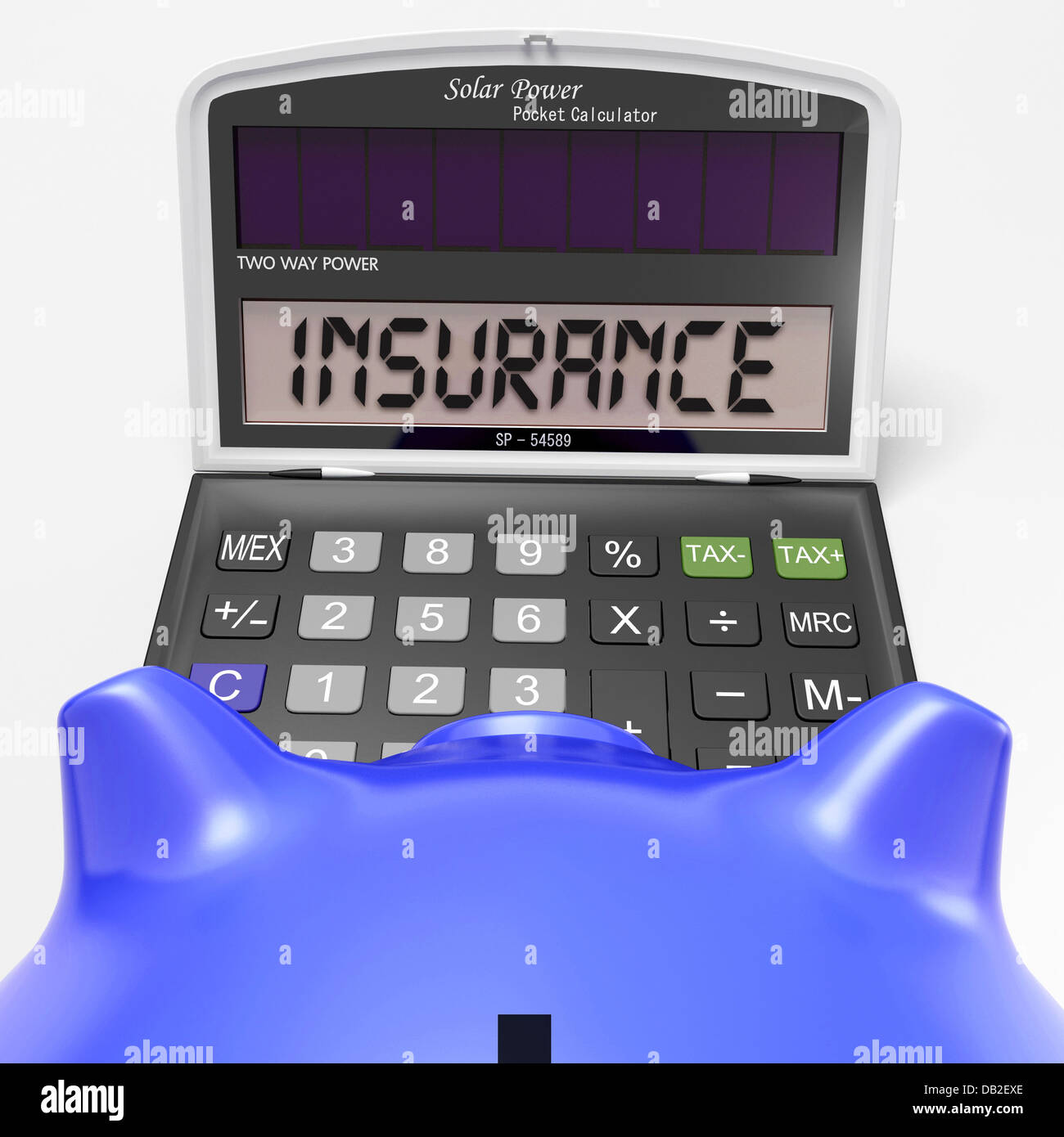 Grâce à la protection de l'assurance montre Calculatrice Secure Policy Banque D'Images