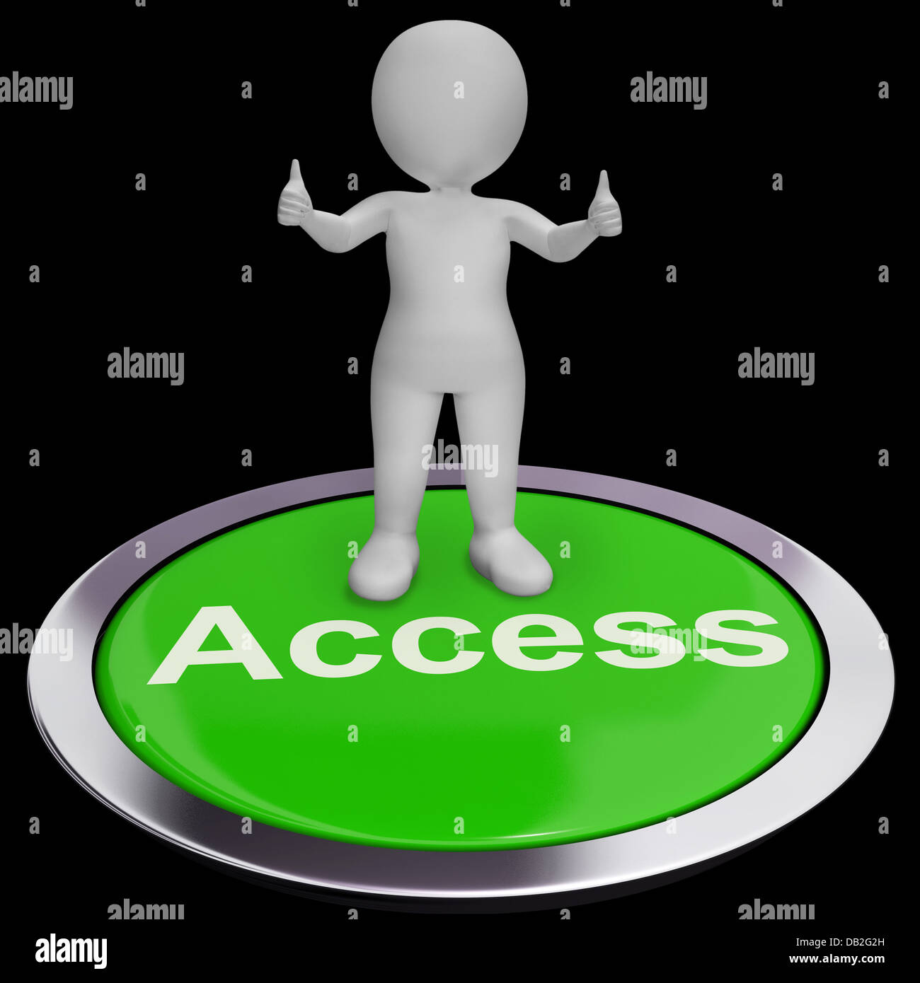 Bouton d'accès et de la sécurité de connexion Autorisations montre Banque D'Images