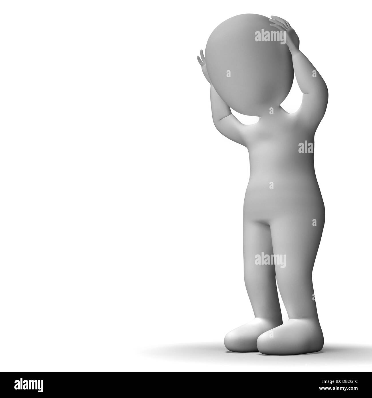 Les bras et la Surprise choc montrant des caractères Banque D'Images