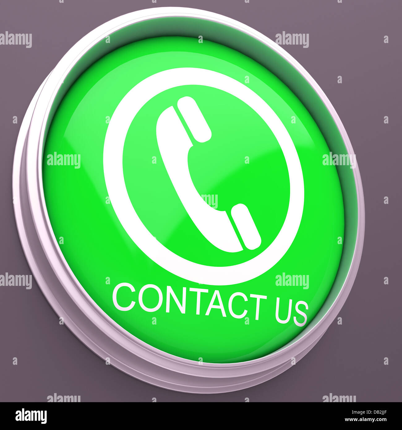 Bouton Contactez-nous montrant d'assistance clients Banque D'Images