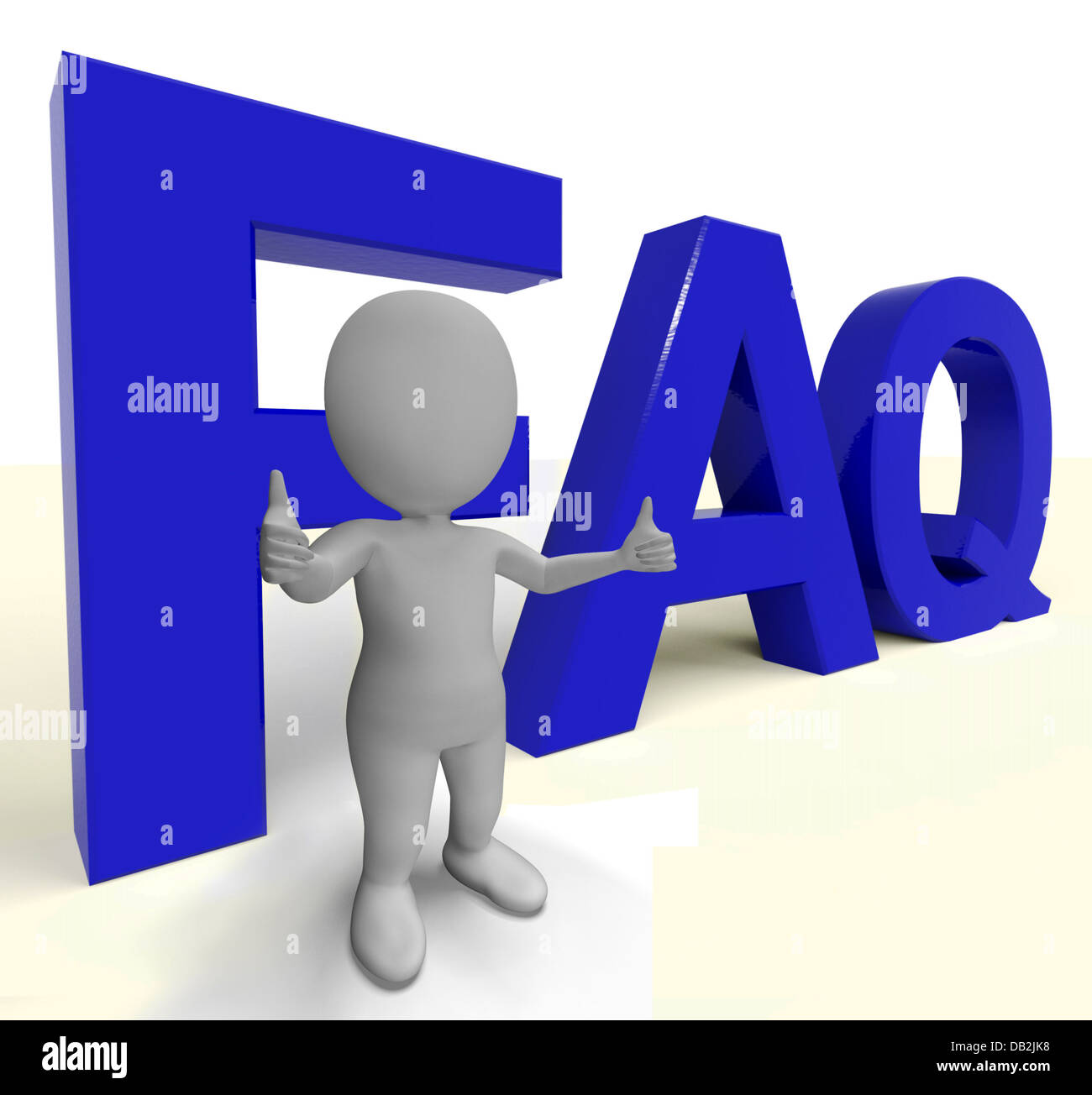 Faq mot comme signe d'information ou d'aide Banque D'Images
