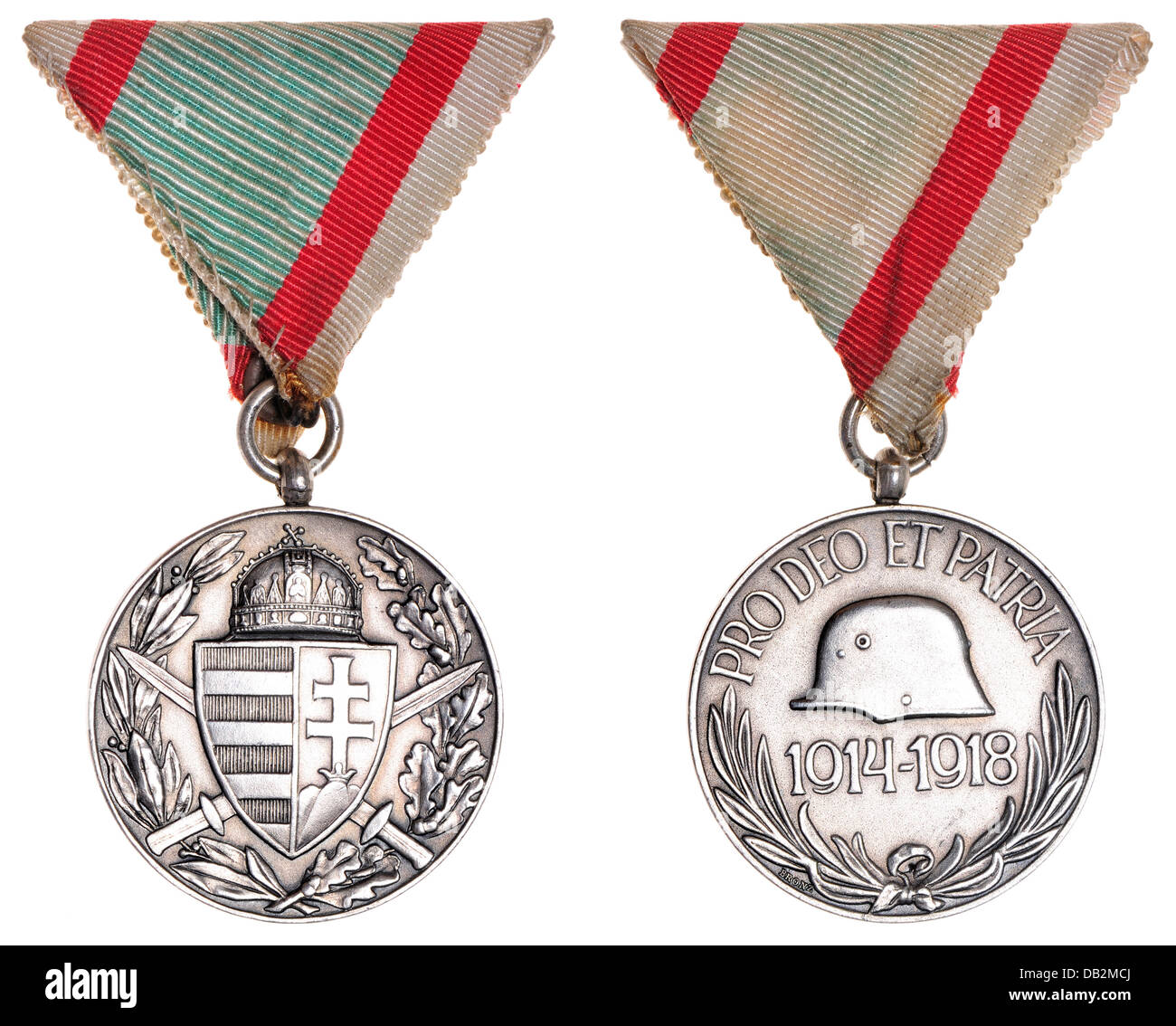 Première Guerre mondiale hongrois médaille des combattants. 'Pro Deo et Patria 1914-1918' (pour Dieu et le pays) Banque D'Images