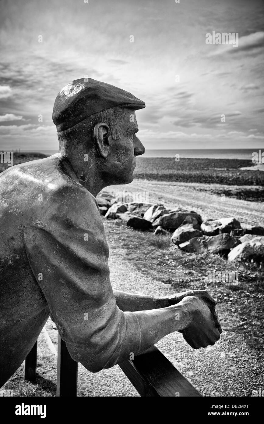 L'homme statue à Port William, Dumfries et Galloway, en Écosse. Banque D'Images
