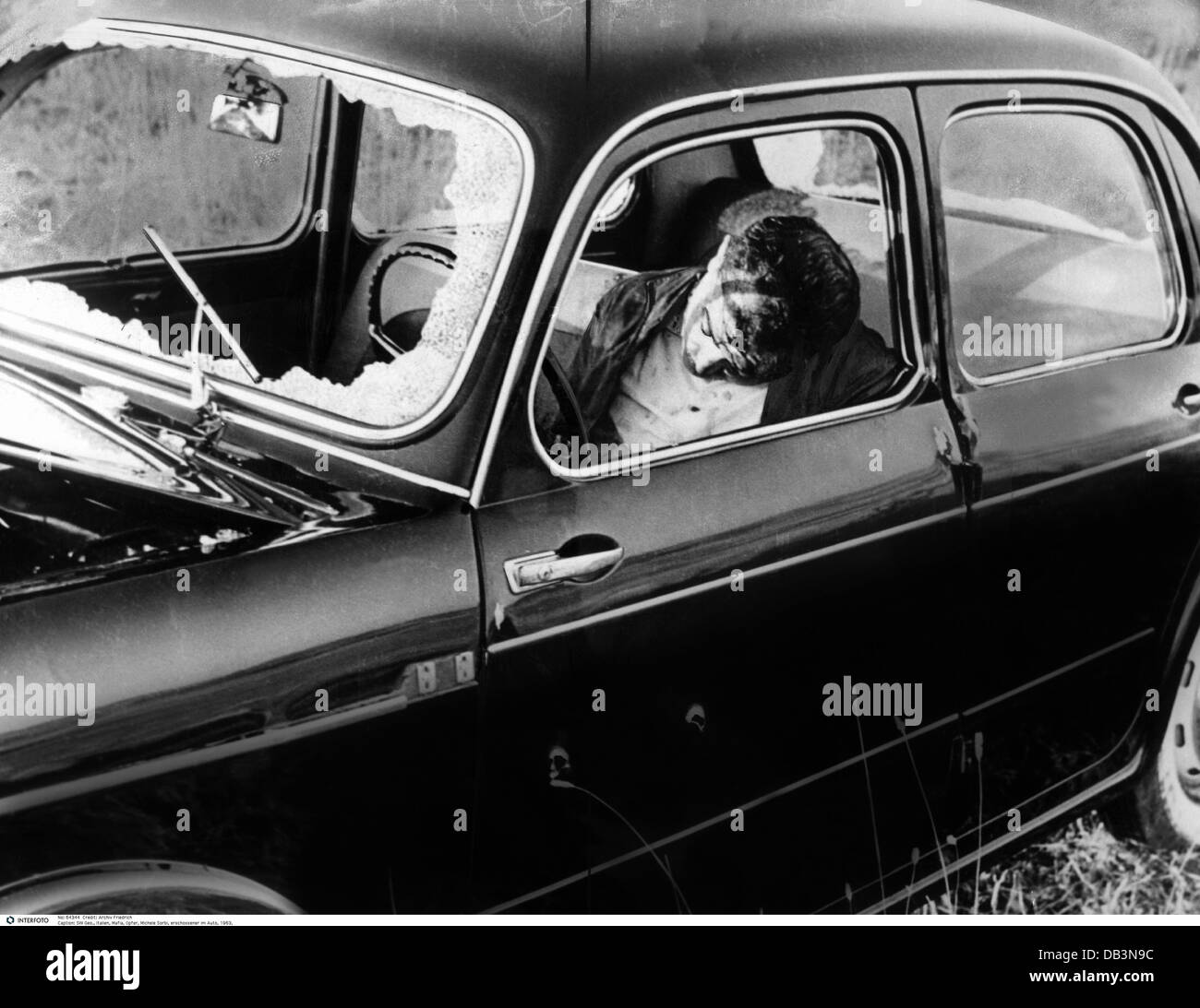 Géographie / Voyage, Italie, Mafia, victimes, Michele Sorbi, abattu dans la voiture, 1963, droits supplémentaires-Clearences-non disponible Banque D'Images
