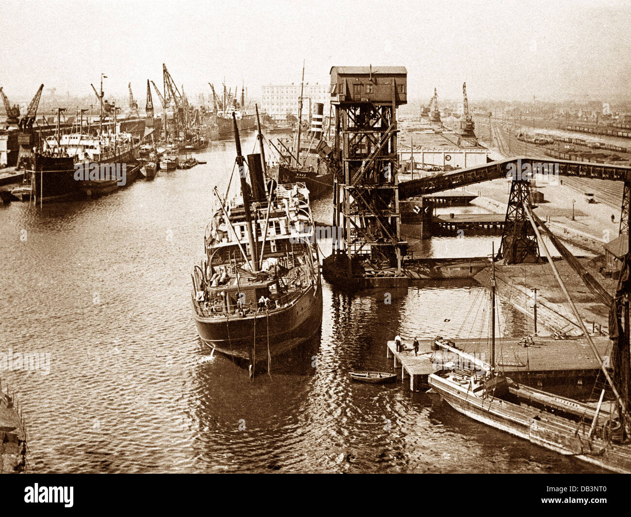 King George Dock coque début des années 1900 Banque D'Images