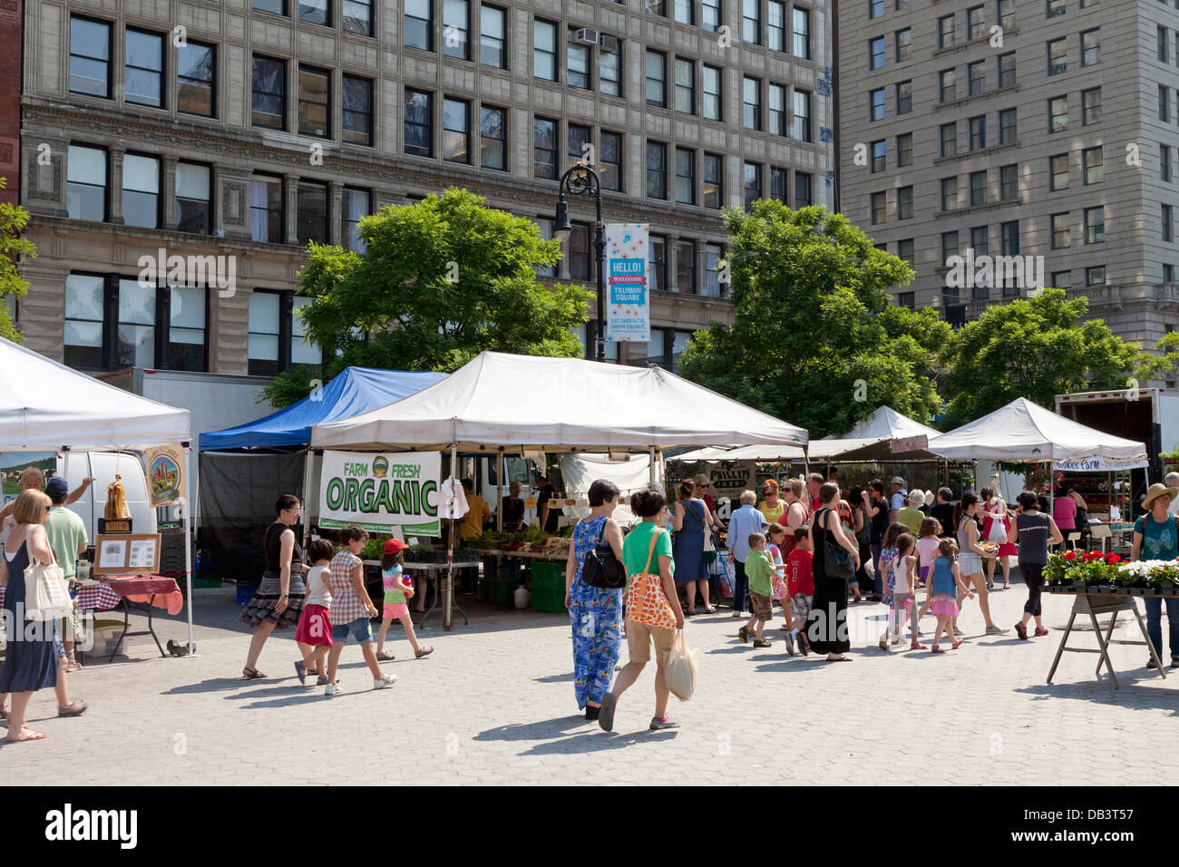 Union Square greenmarket organique, New York City Banque D'Images