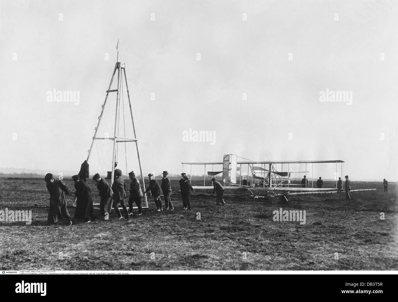 Transport / transport, aviation, préparatifs pour le décollage de Lamberts, frères Wright, vers 1903, droits additionnels-Clearences-non disponible Banque D'Images