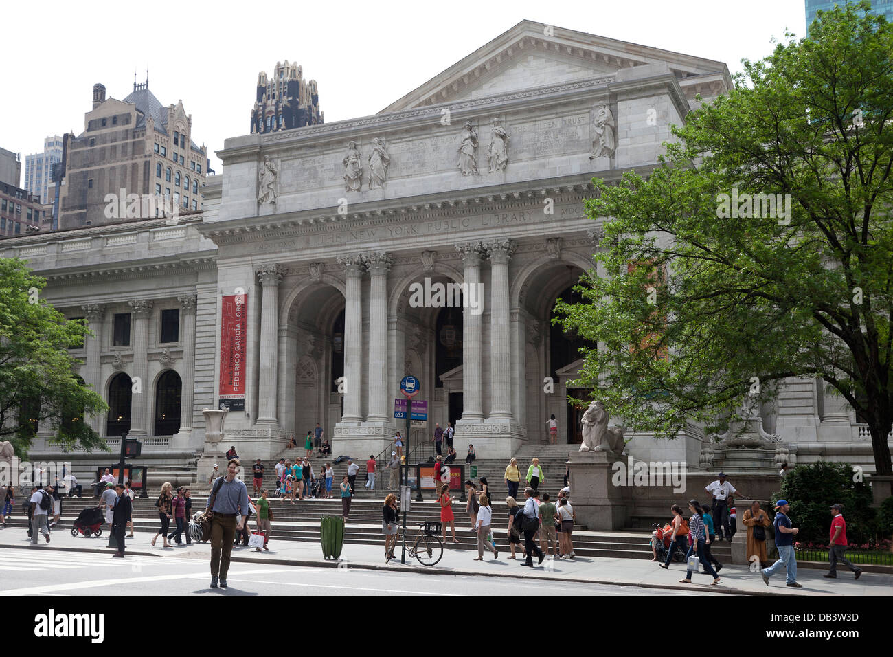 La Bibliothèque publique de New York à New York City Banque D'Images