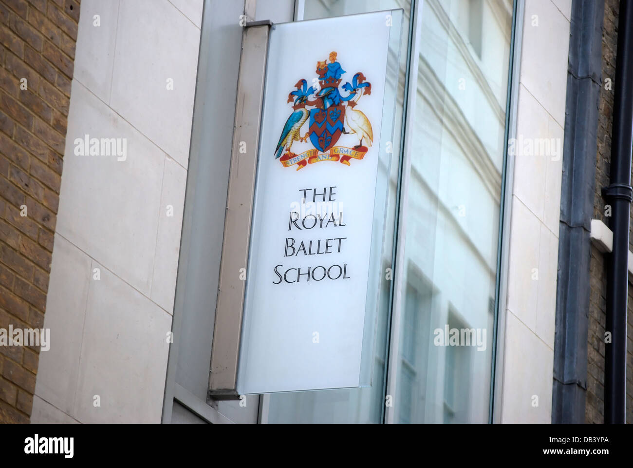 Signe pour le Royal Ballet School, Covent Garden, Londres, Angleterre Banque D'Images