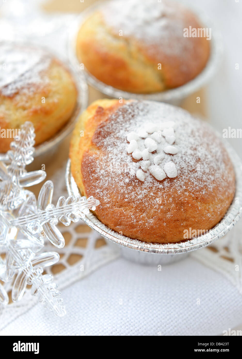 Muffins de Noël Banque D'Images