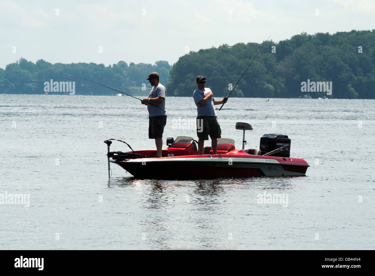 La pêche de l'Achigan. Banque D'Images