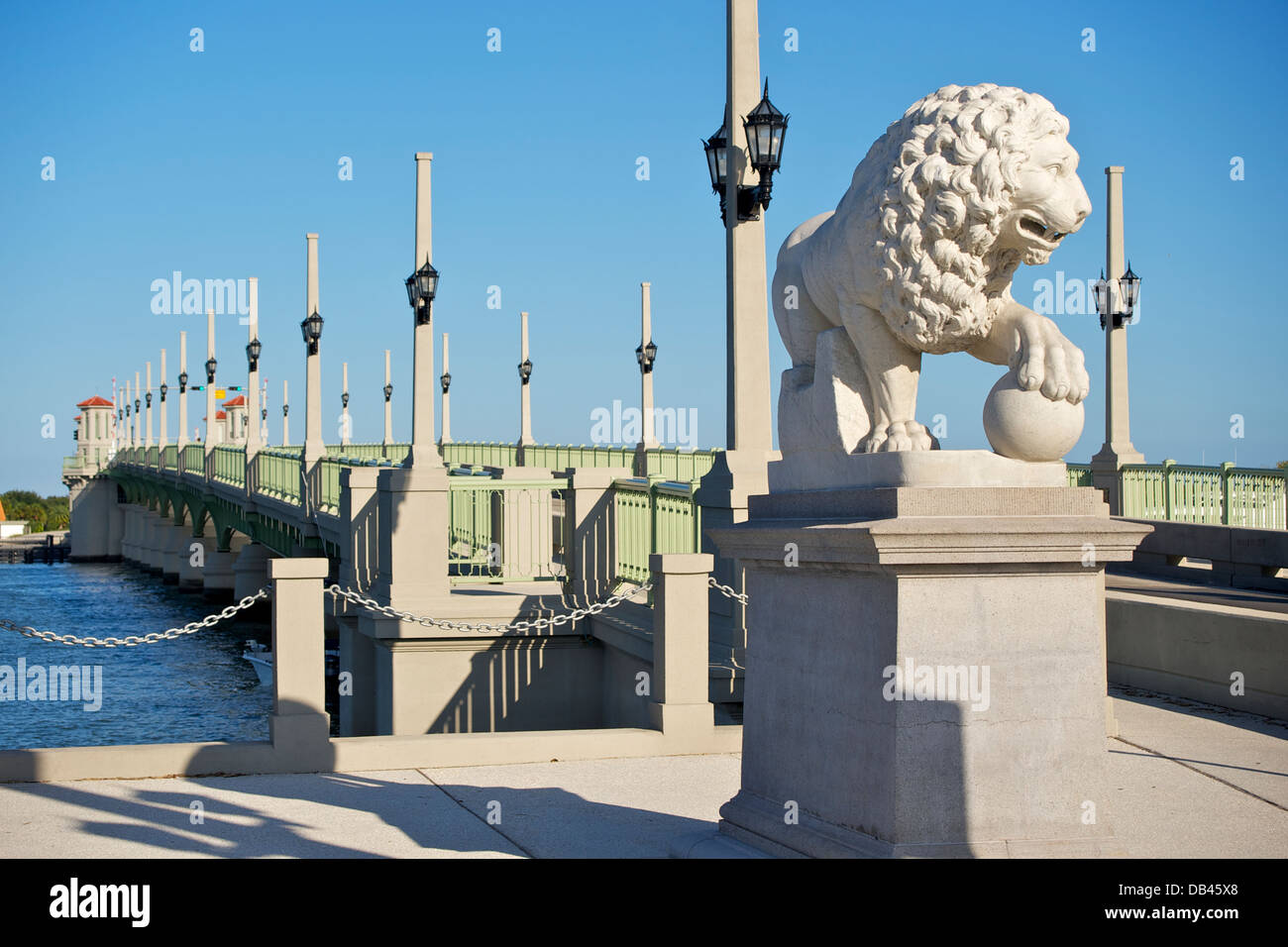 Bridge of Lions, Saint Augustine, Floride Banque D'Images