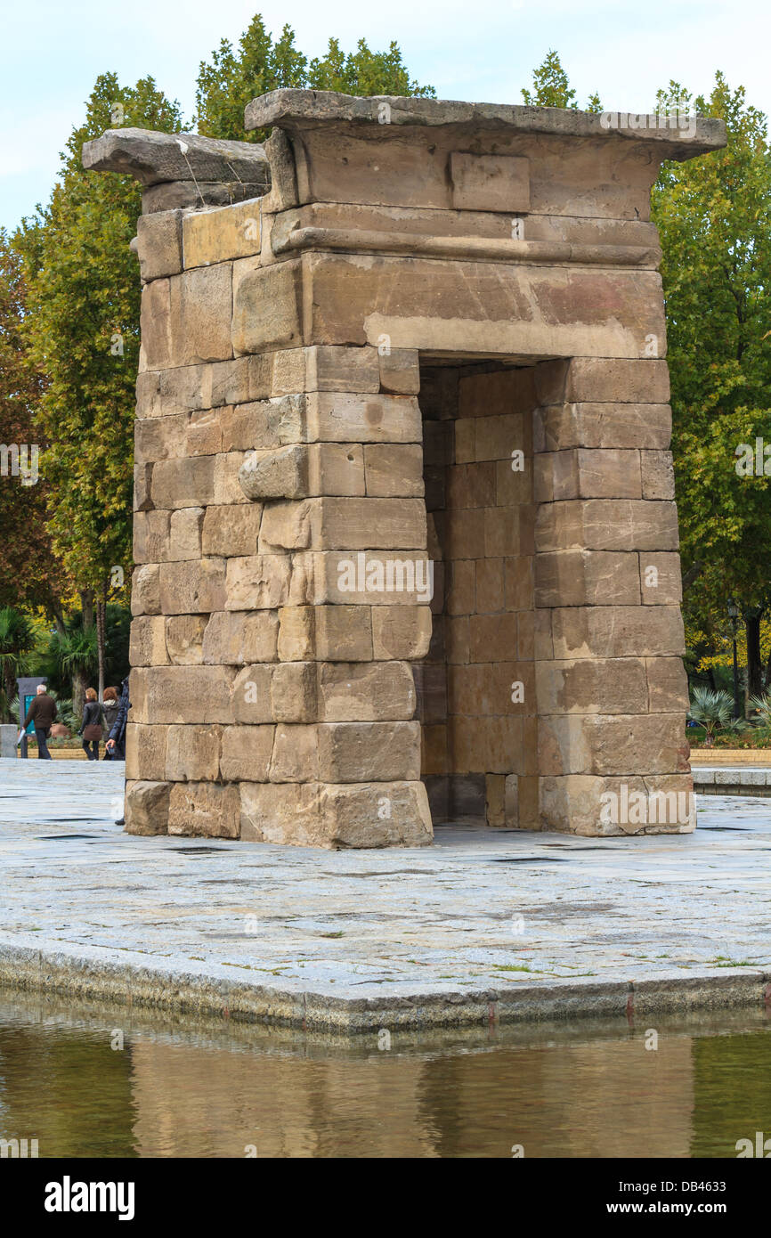 Madrid, ancien temple égyptien de Debod, Espagne Banque D'Images