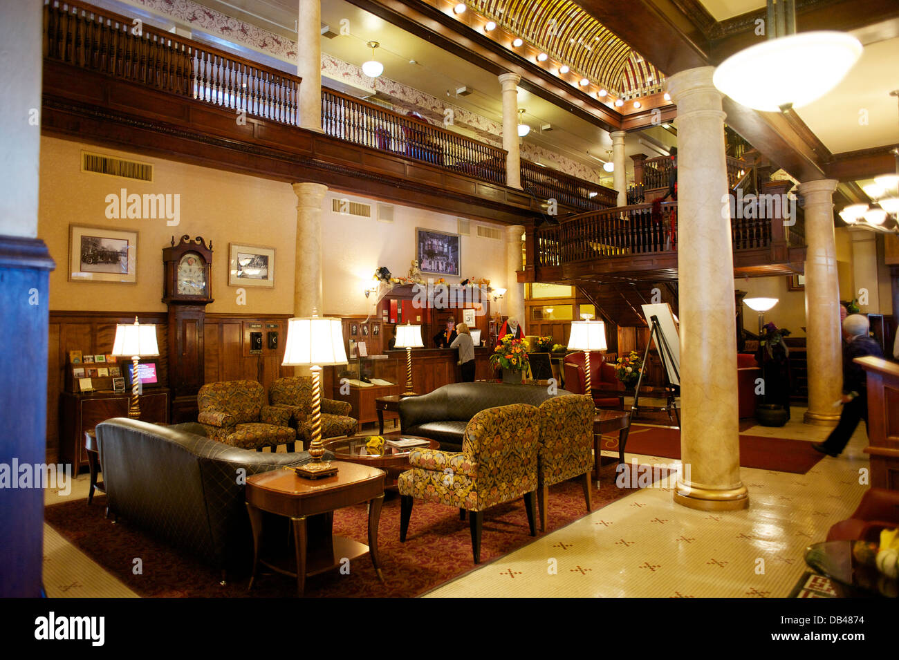 Hall de l'Hotel Boulderado, Boulder, Colorado, USA Banque D'Images