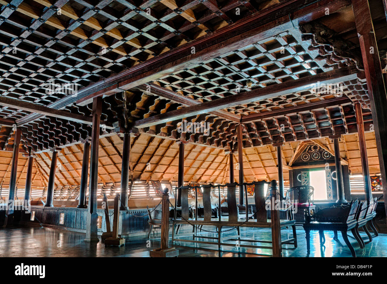 Rois chambre du conseil à Padmanabhapuram Palace Banque D'Images