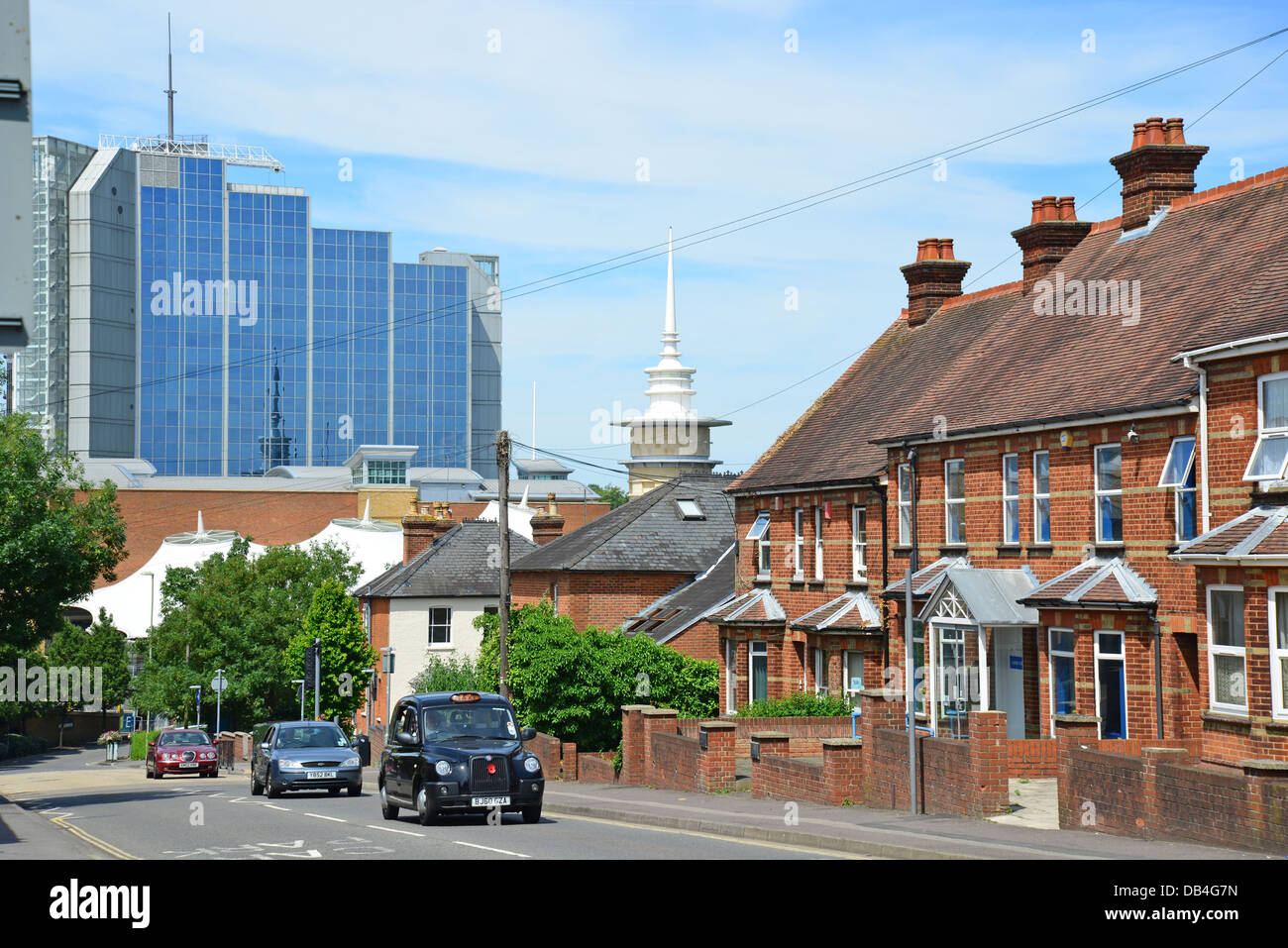 Vue de la ville et centre commercial Festival Place, Basingstoke, Hampshire, England, United Kingdom Banque D'Images