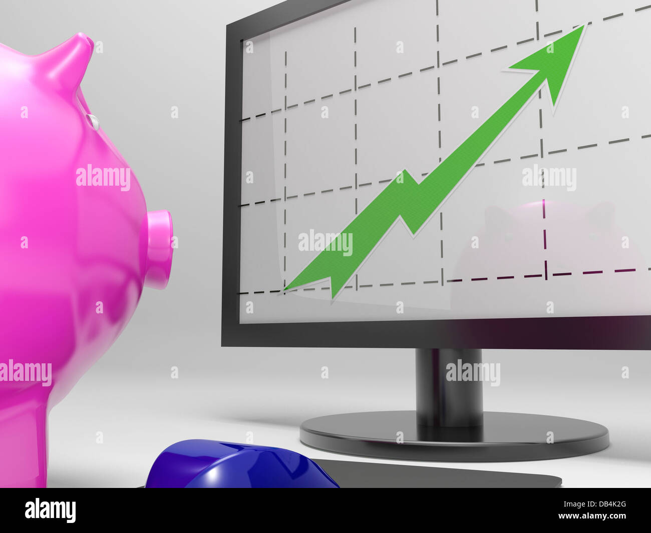 Lucratif graphique montre les revenus et les profits lucratifs Banque D'Images