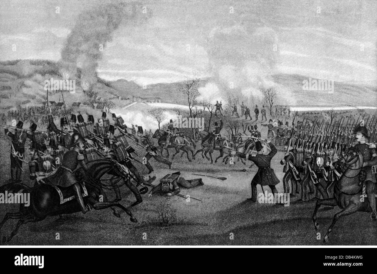 Sonderbund War, Battle of Gislikon, 23.11.1847, droits supplémentaires-Clearences-non disponible Banque D'Images