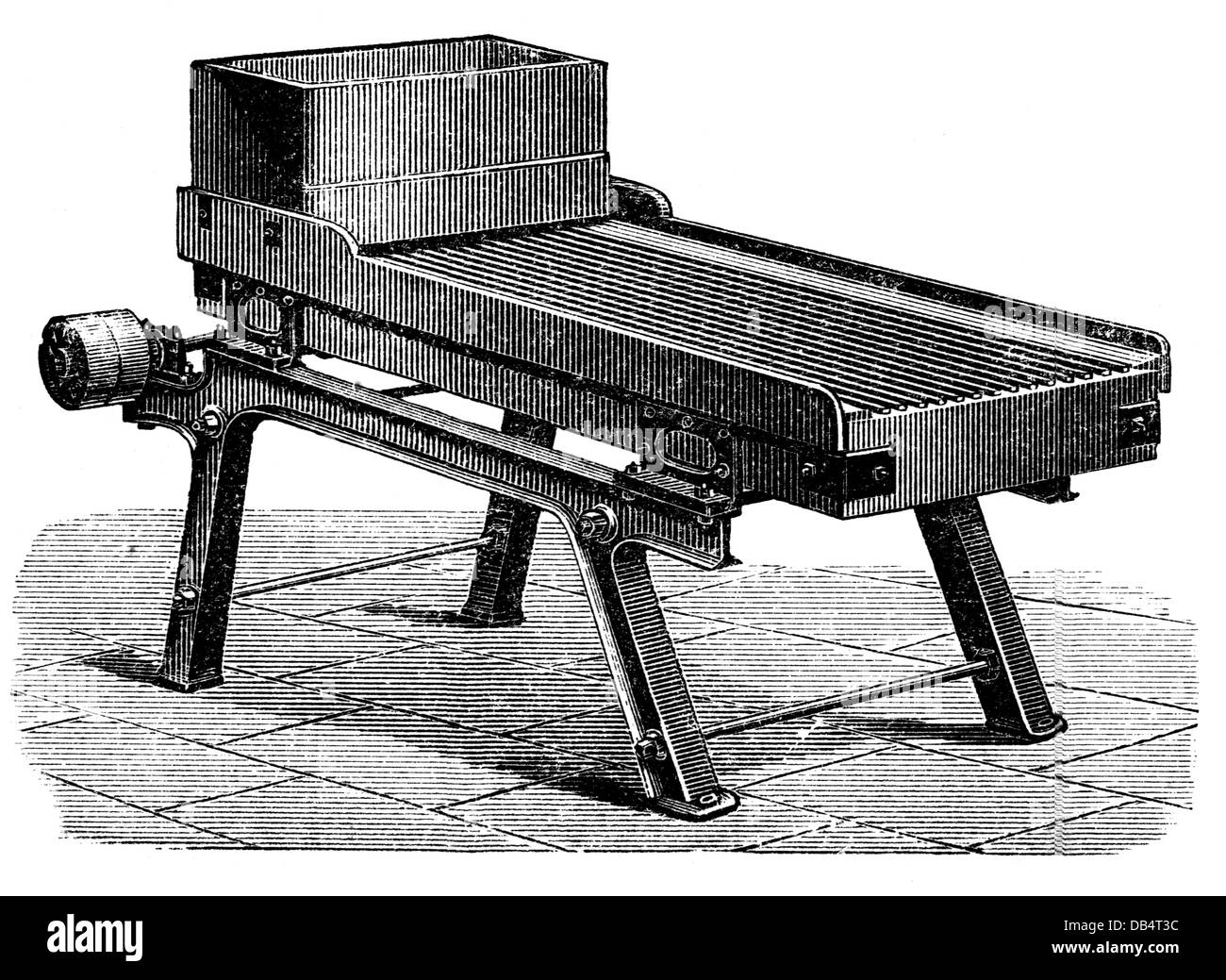 Industrie, allumettes, machine, machine de nettoyage du bois tiré, gravure du bois, après 1850, droits additionnels-Clearences-non disponible Banque D'Images