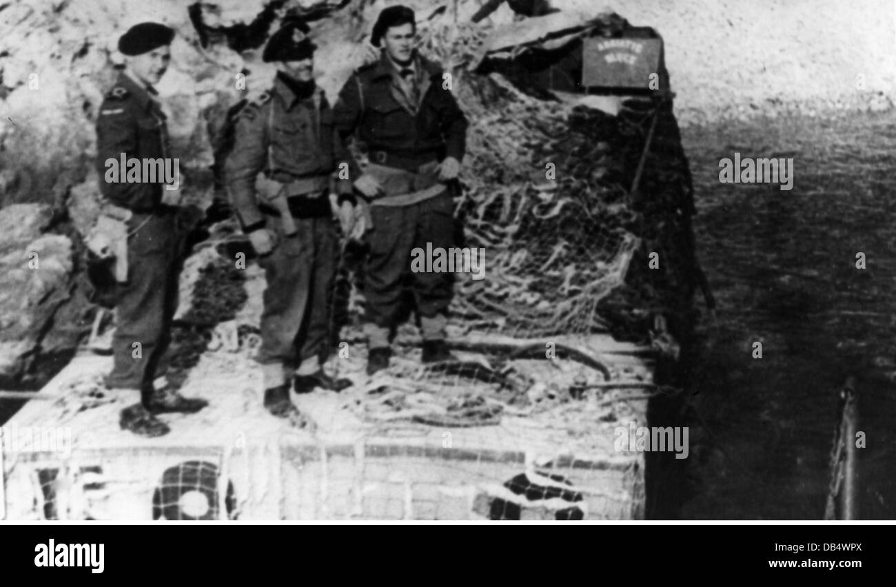 Evénements, Seconde Guerre mondiale / Seconde Guerre mondiale, Yougoslavie, soldats d'une unité de Commando britannique sur la côte yougoslave, 1944, droits supplémentaires-Clearences-non disponible Banque D'Images