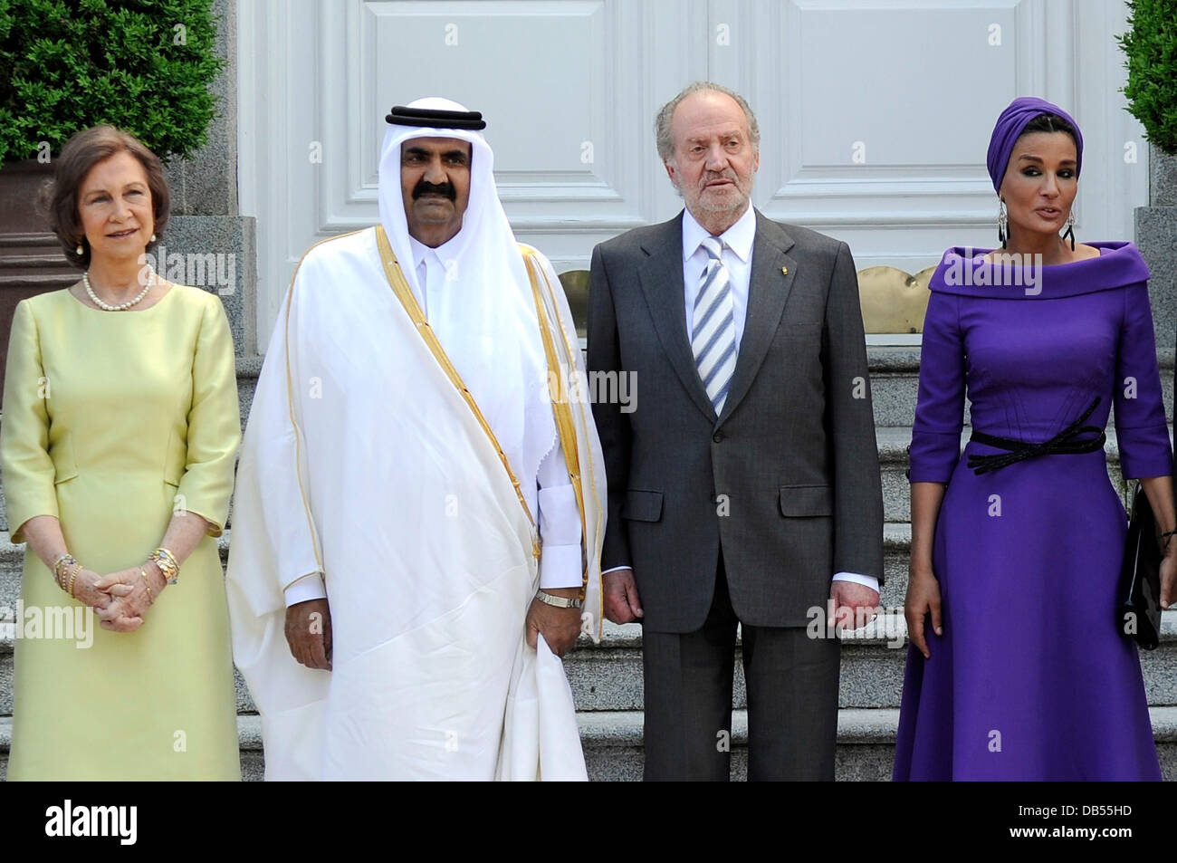 La Reine Sofia, le cheikh Hamad bin Khalifa, AlThan Le Roi Juan Carlos