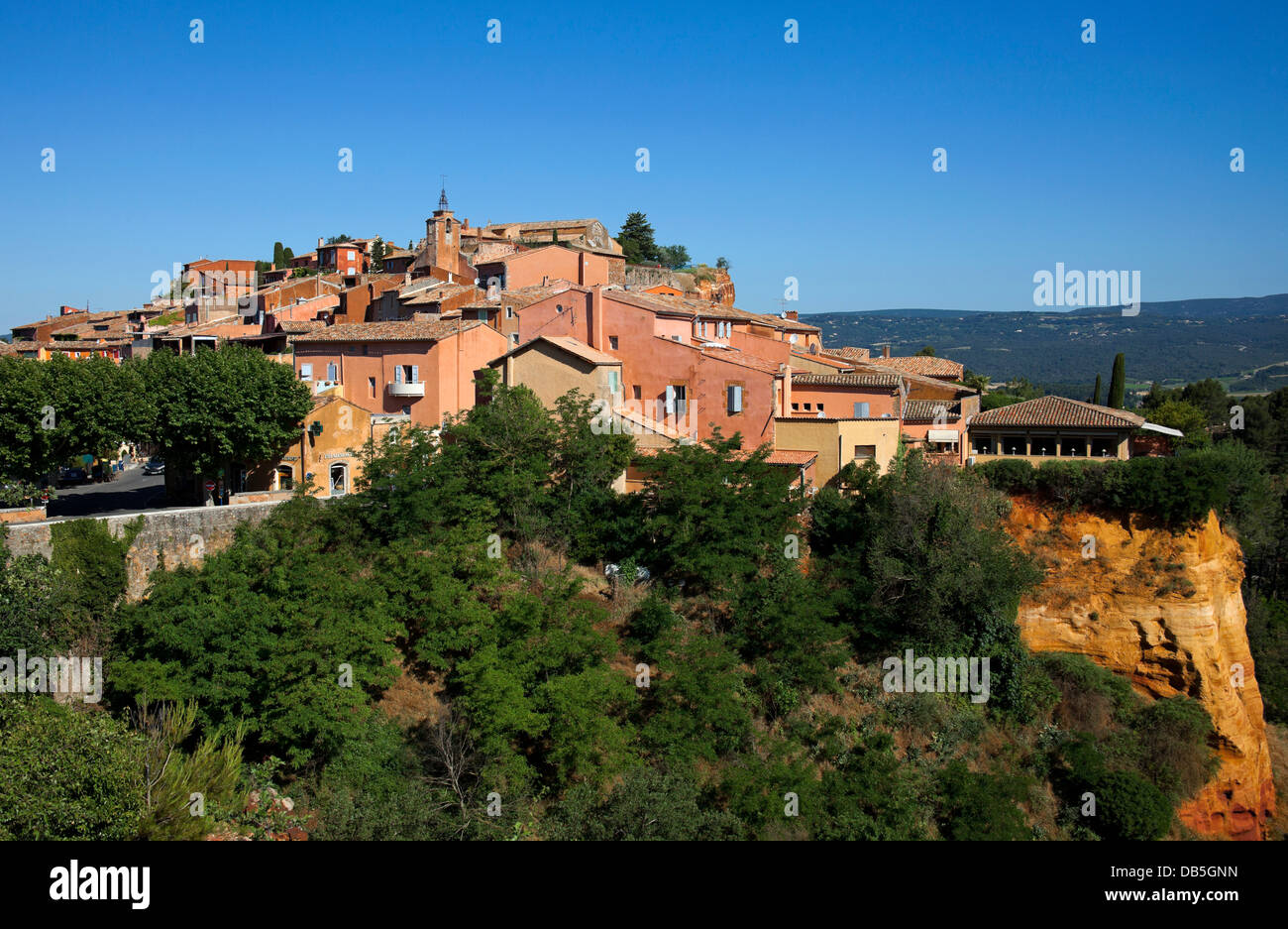 Village de Roussillon, Luberon, Provence, France Banque D'Images