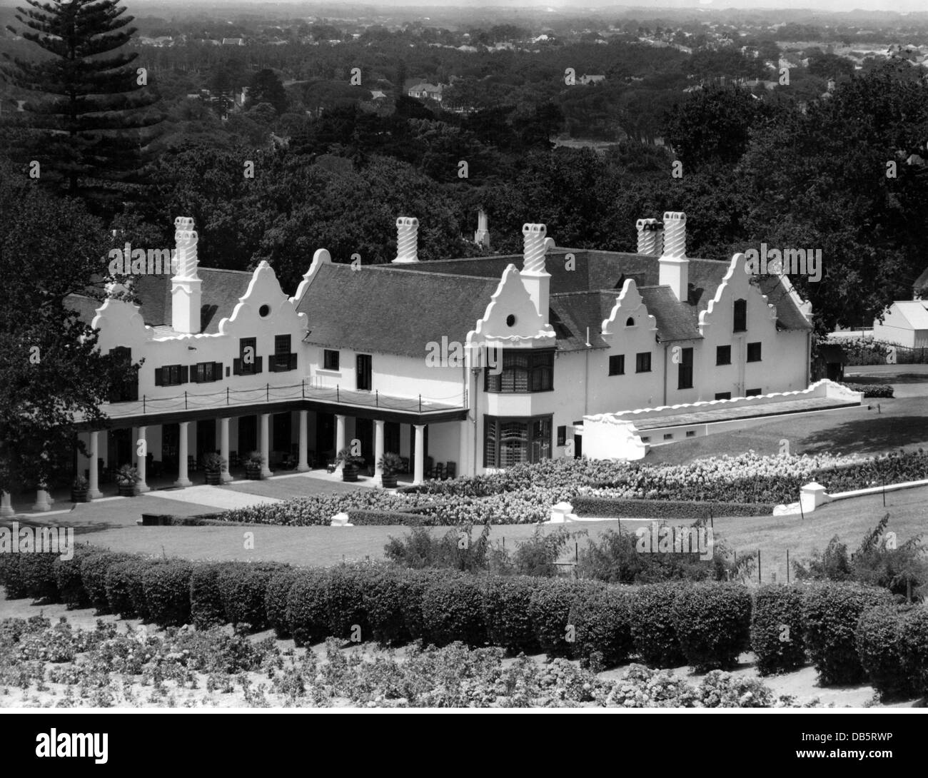 Géographie / voyage, Afrique du Sud, le Cap, Groot Schuur, bâtiments, manoir, résidence officielle du Premier ministre d'Afrique du Sud, vue extérieure, vers les années 1960, droits additionnels-Clearences-non disponible Banque D'Images