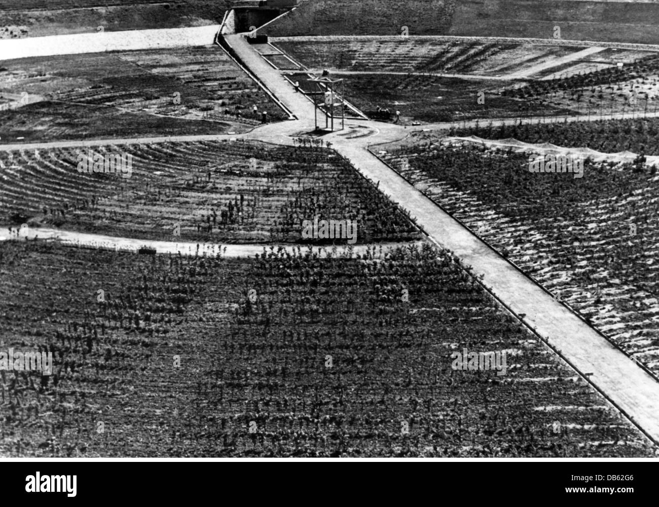agriculture, lutte antiparasitaire, déploiement de cobalt radioactif 60, champ d'aspersion, Japon, 18.7.1962, radioactivité, années 60, années 60, XXe siècle, historique, historique, droits additionnels-Clearences-non disponible Banque D'Images