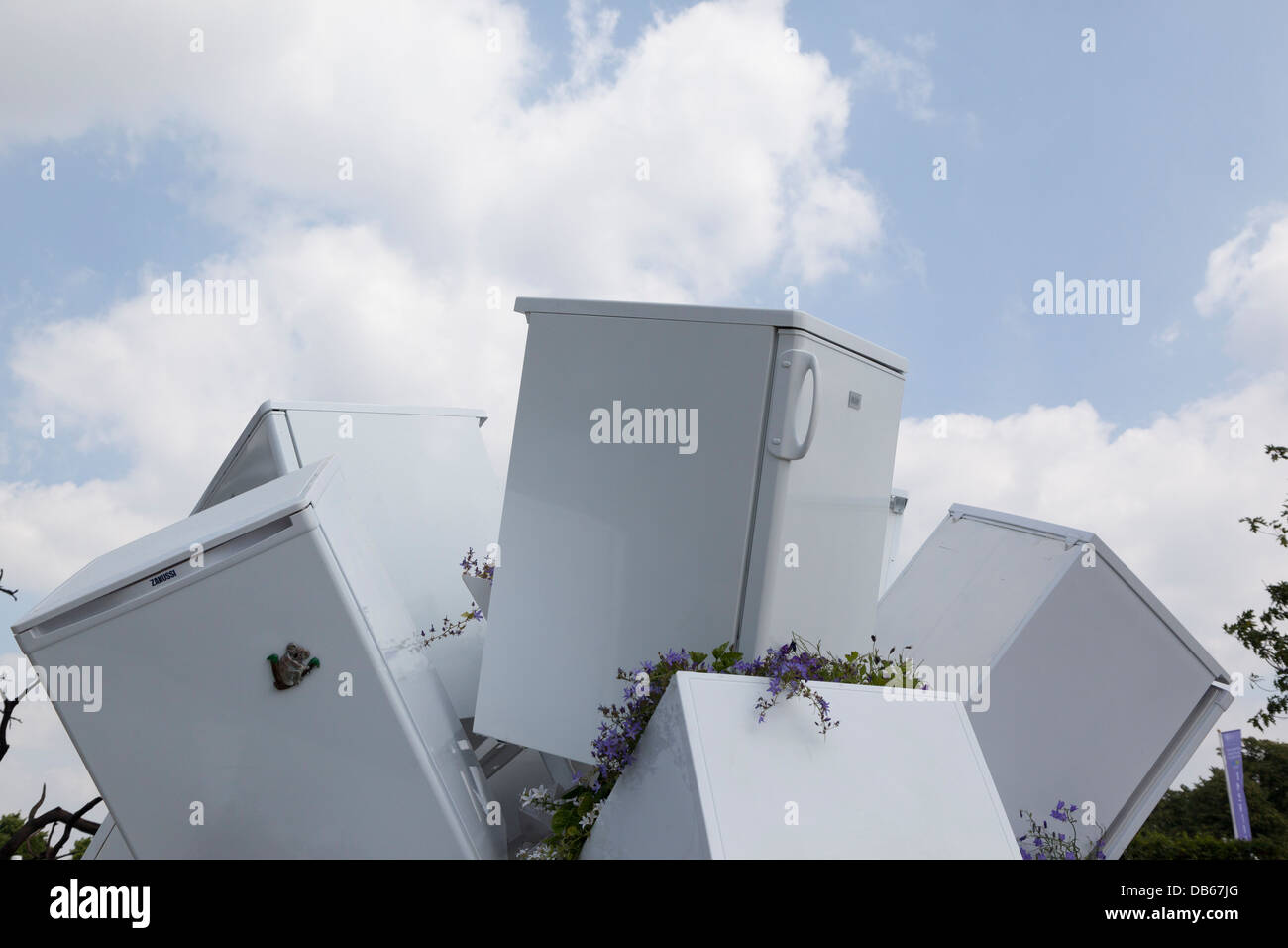 Pointe de l'iceberg par Sylvie Hooghe & Caroline Tait à Hamton Cour Flower Show 2013 Banque D'Images