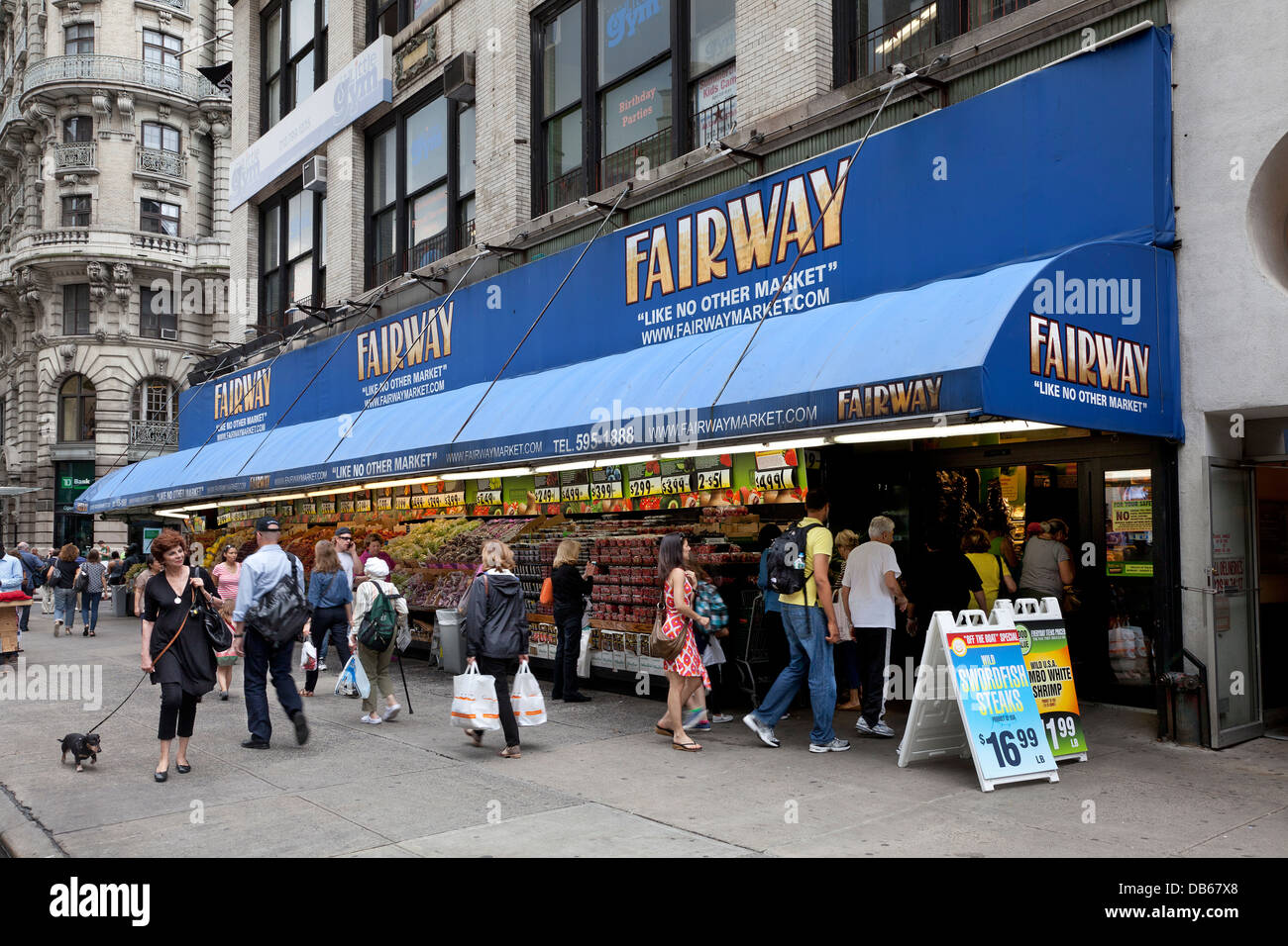 Supermarché Fairway sur Broadway, New York City Banque D'Images