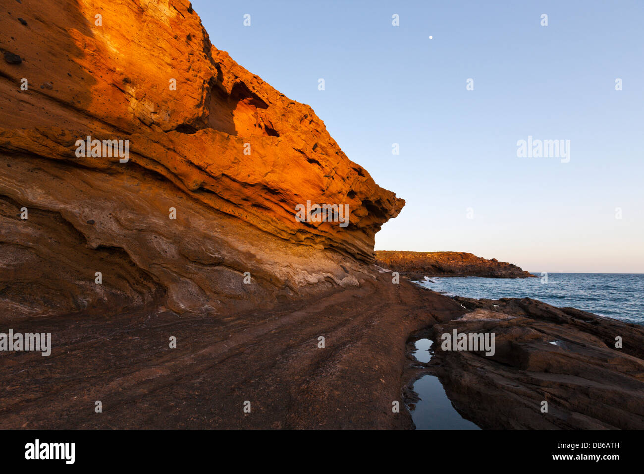 Dunes pétrifiées près de Costa del Silencio, Tenerife, Canaries, Espagne Banque D'Images