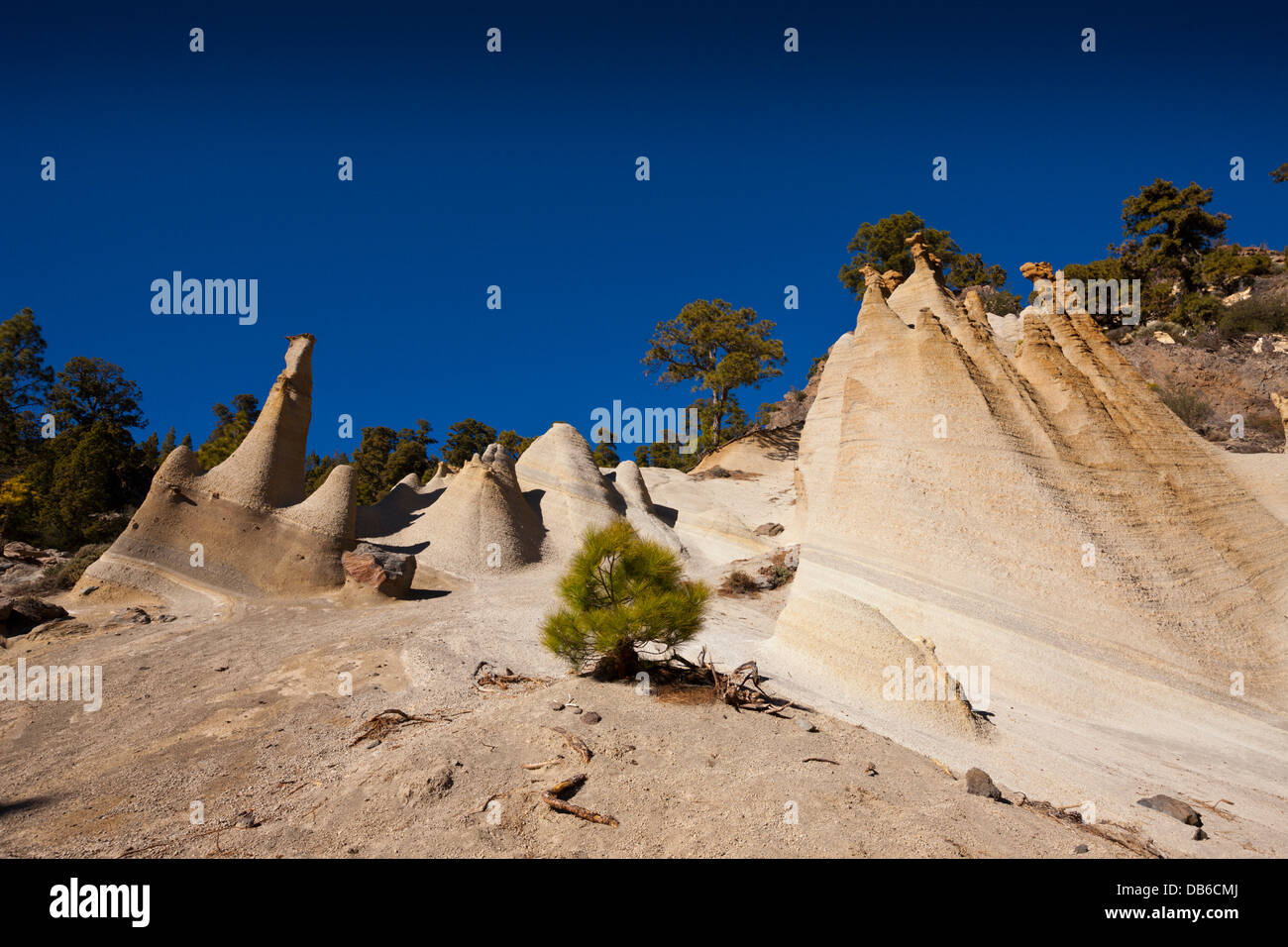 Paysage lunaire Paisaje Lunar dans le Parc National du Teide, Tenerife, Canaries, Espagne Banque D'Images